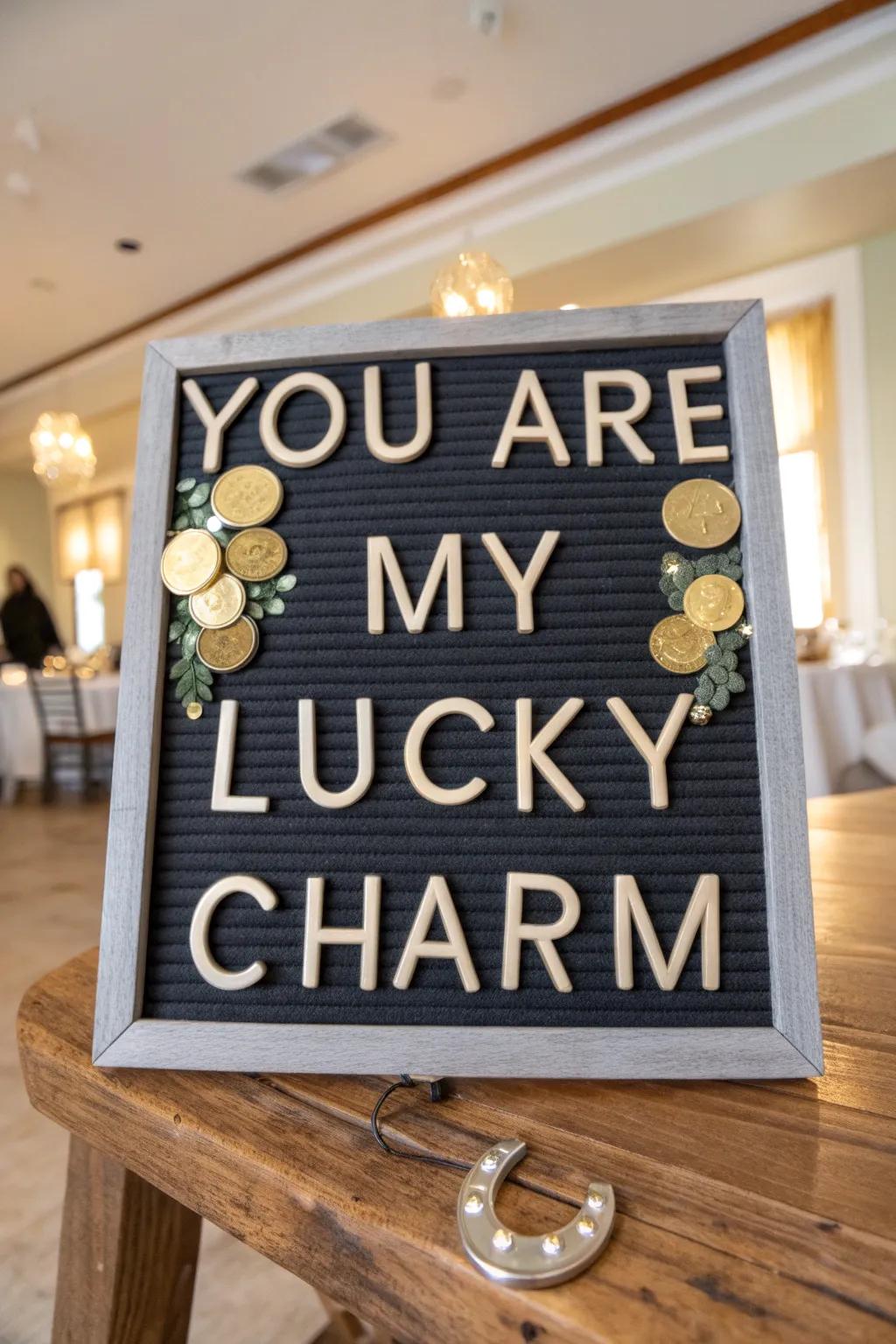 A charming letter board that spreads love and luck this St. Patrick's Day.