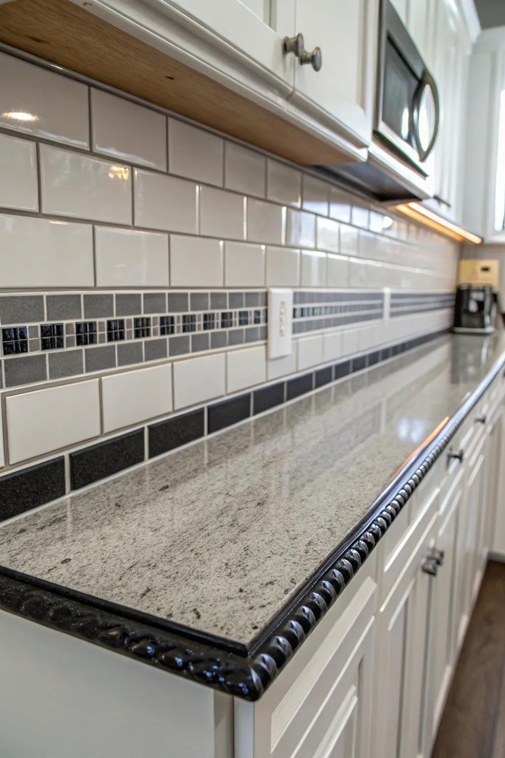 Pencil trim adds a touch of elegance to your tile installations.