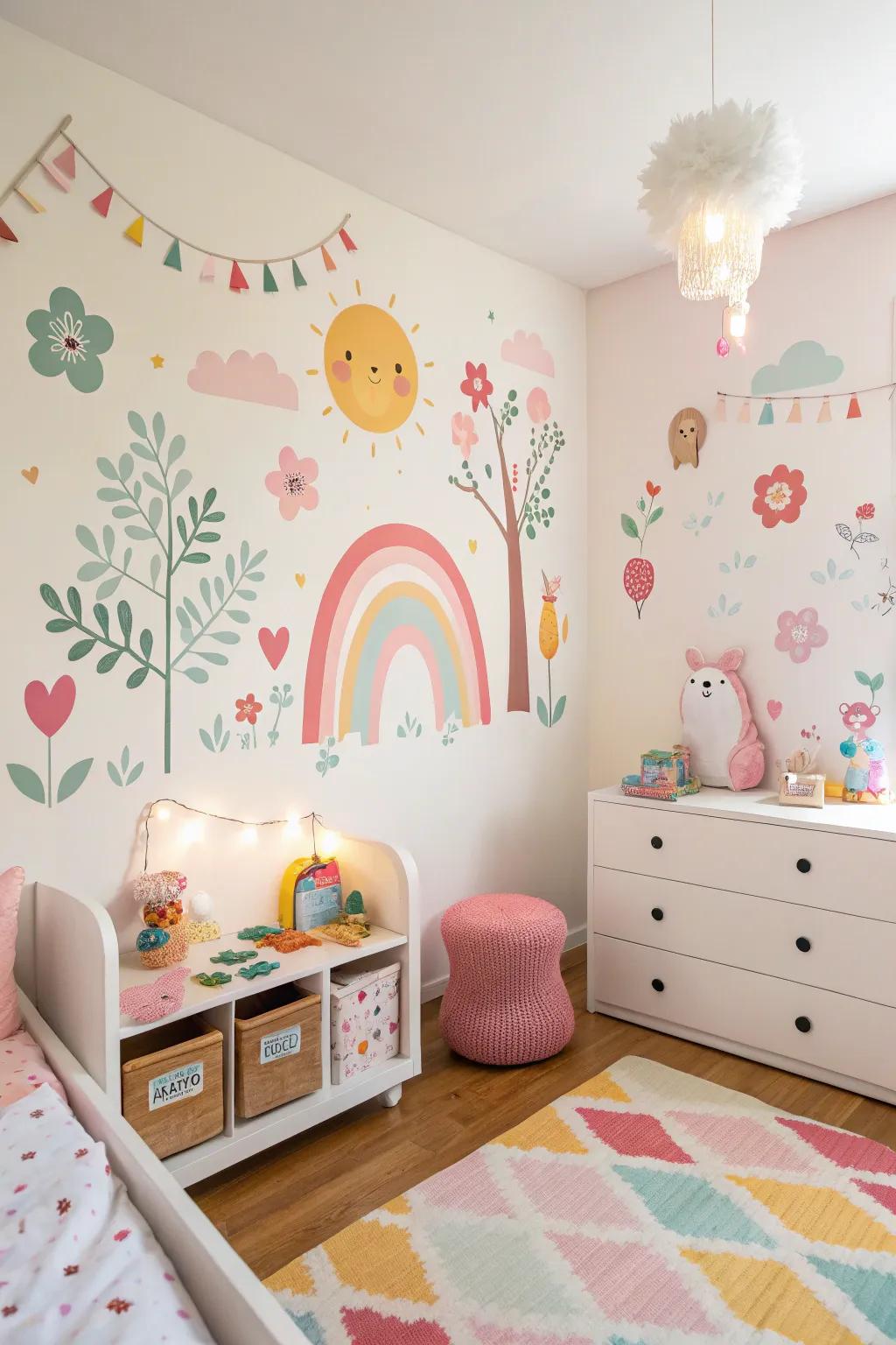 Custom wall decals can bring a unique touch to your child's room.