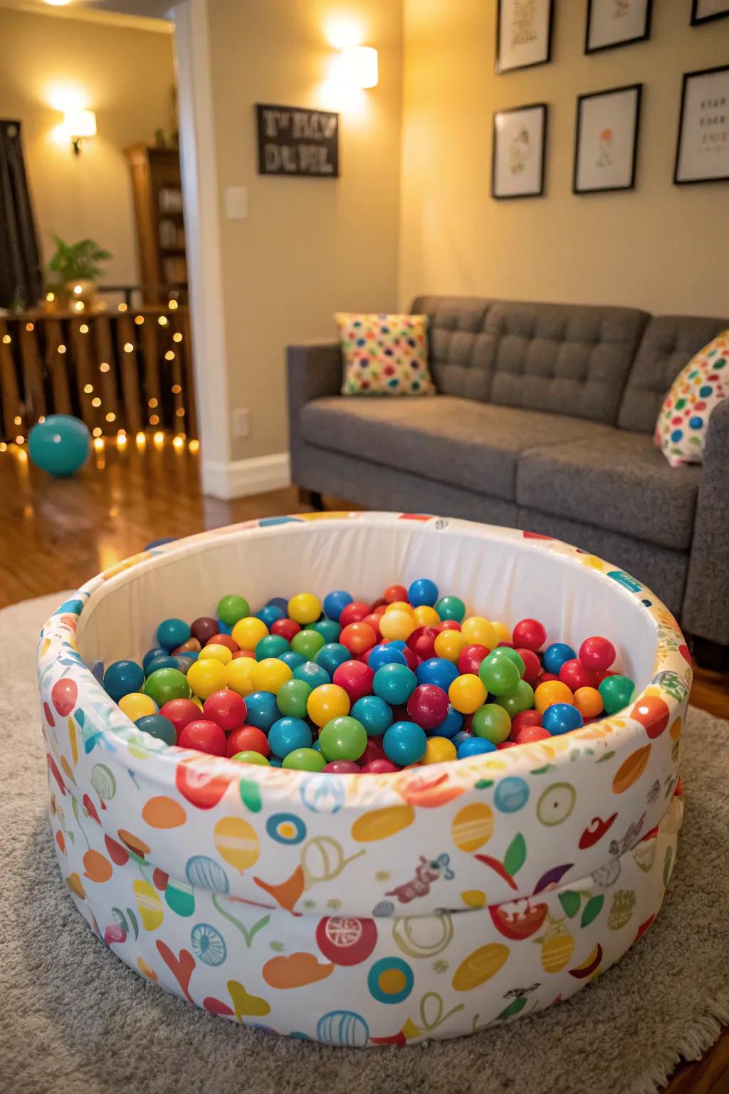 Dive into a sea of colors with a home ball pit.