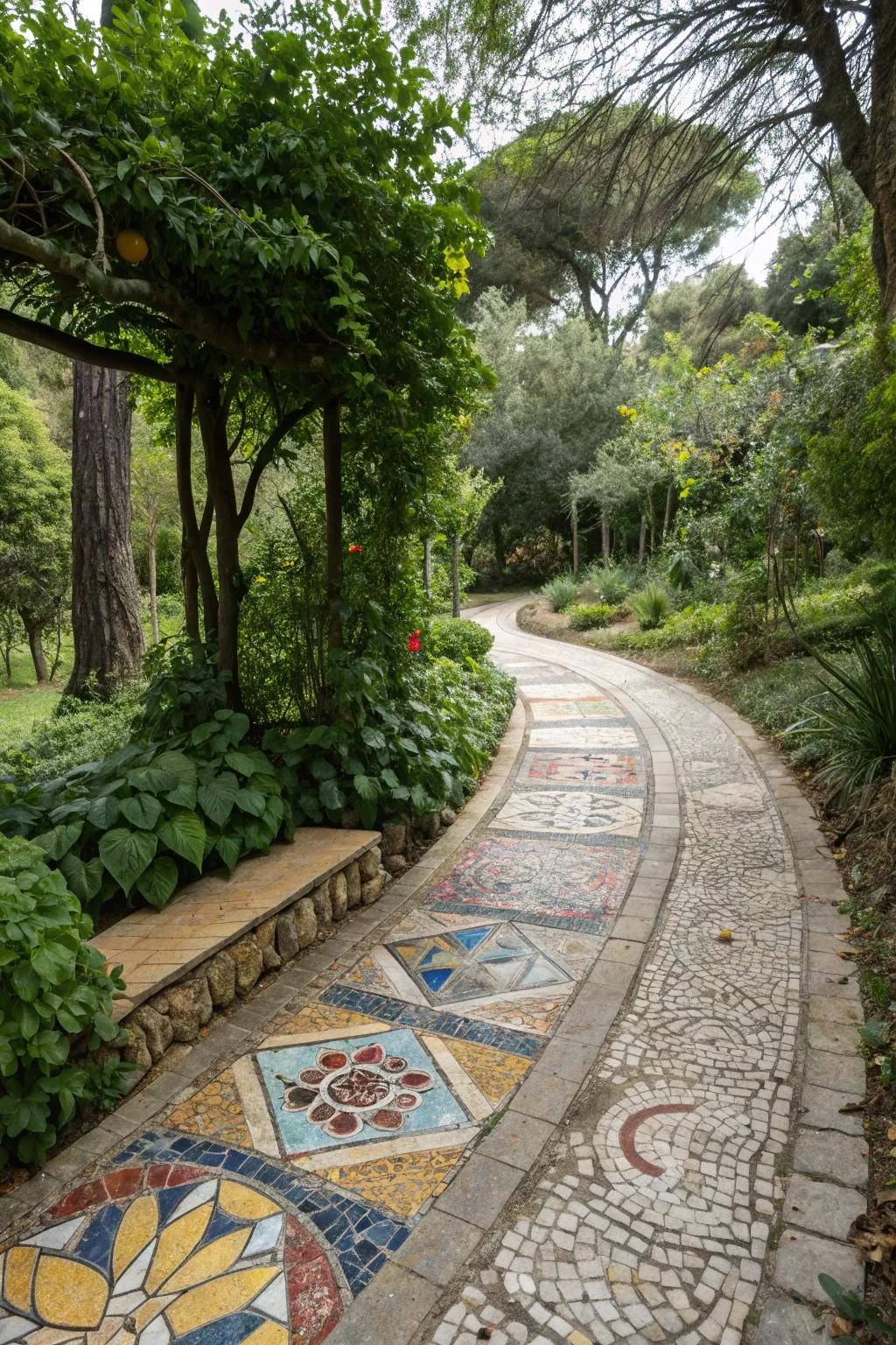 Craft a path that's a vibrant work of art, bringing color and character to your garden.