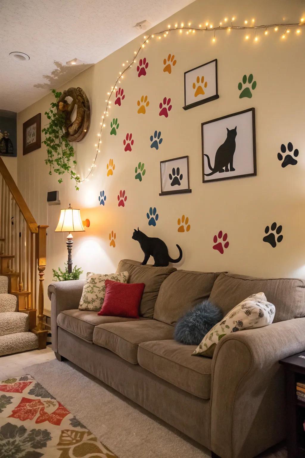 DIY projects add a personal touch to your cat wall.