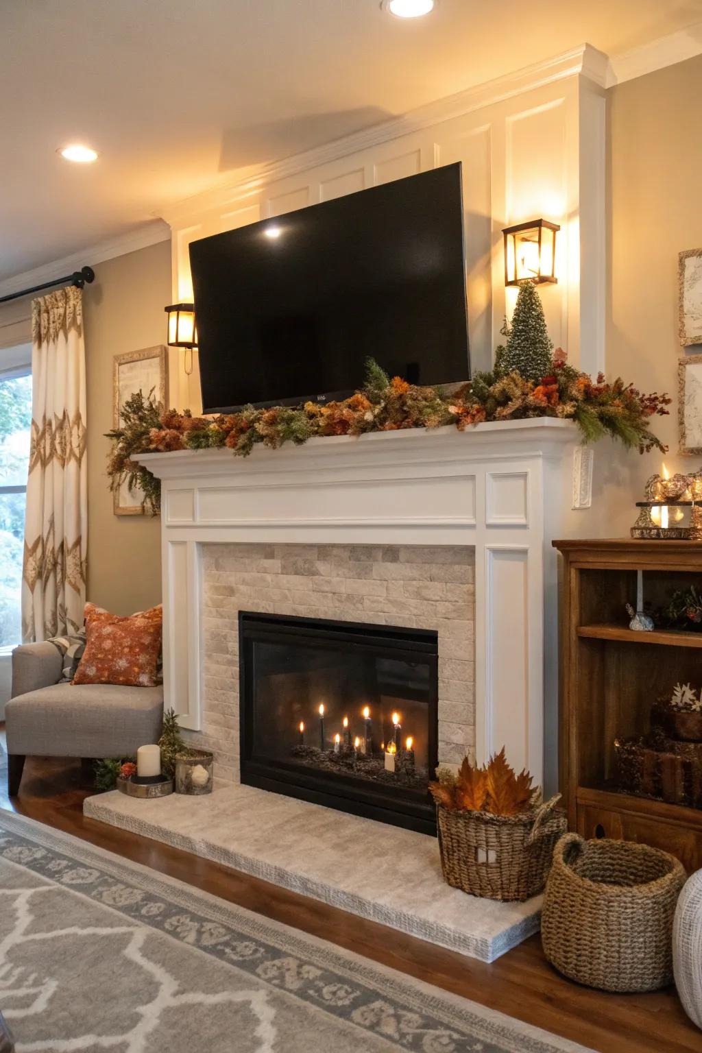 Seasonal decor adds a fresh and inviting touch to a living room.