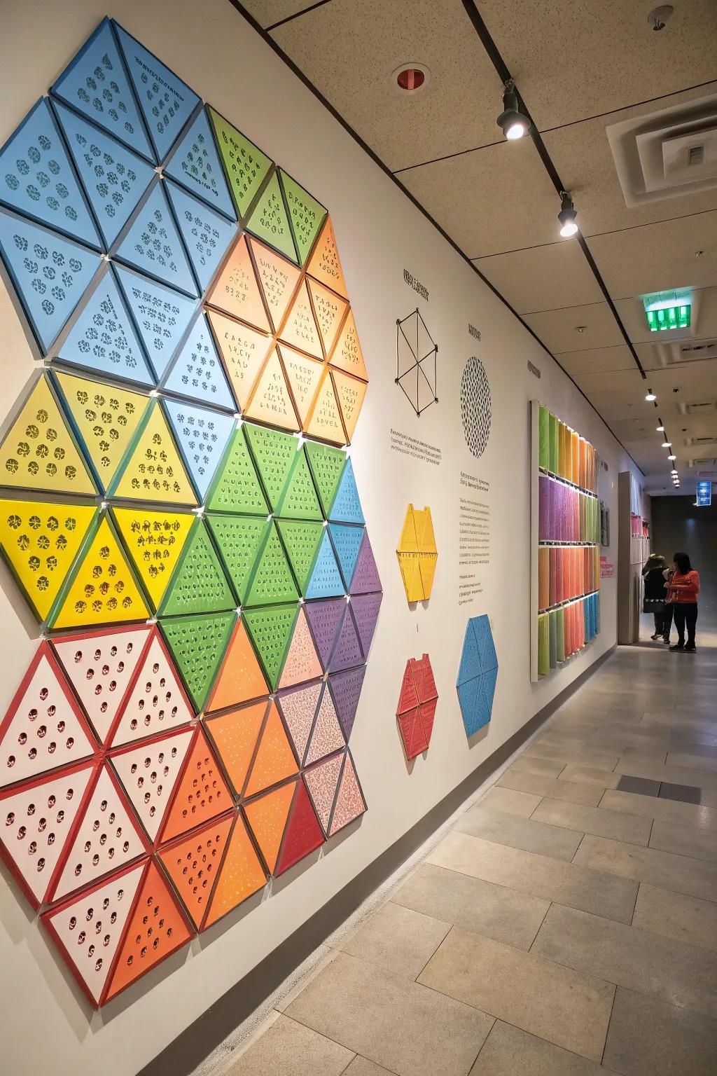 Interactive panels offer endless possibilities for geometric creativity.