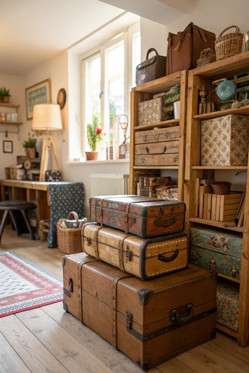 Repurposed items can add charm and functionality to your craft storage solutions.