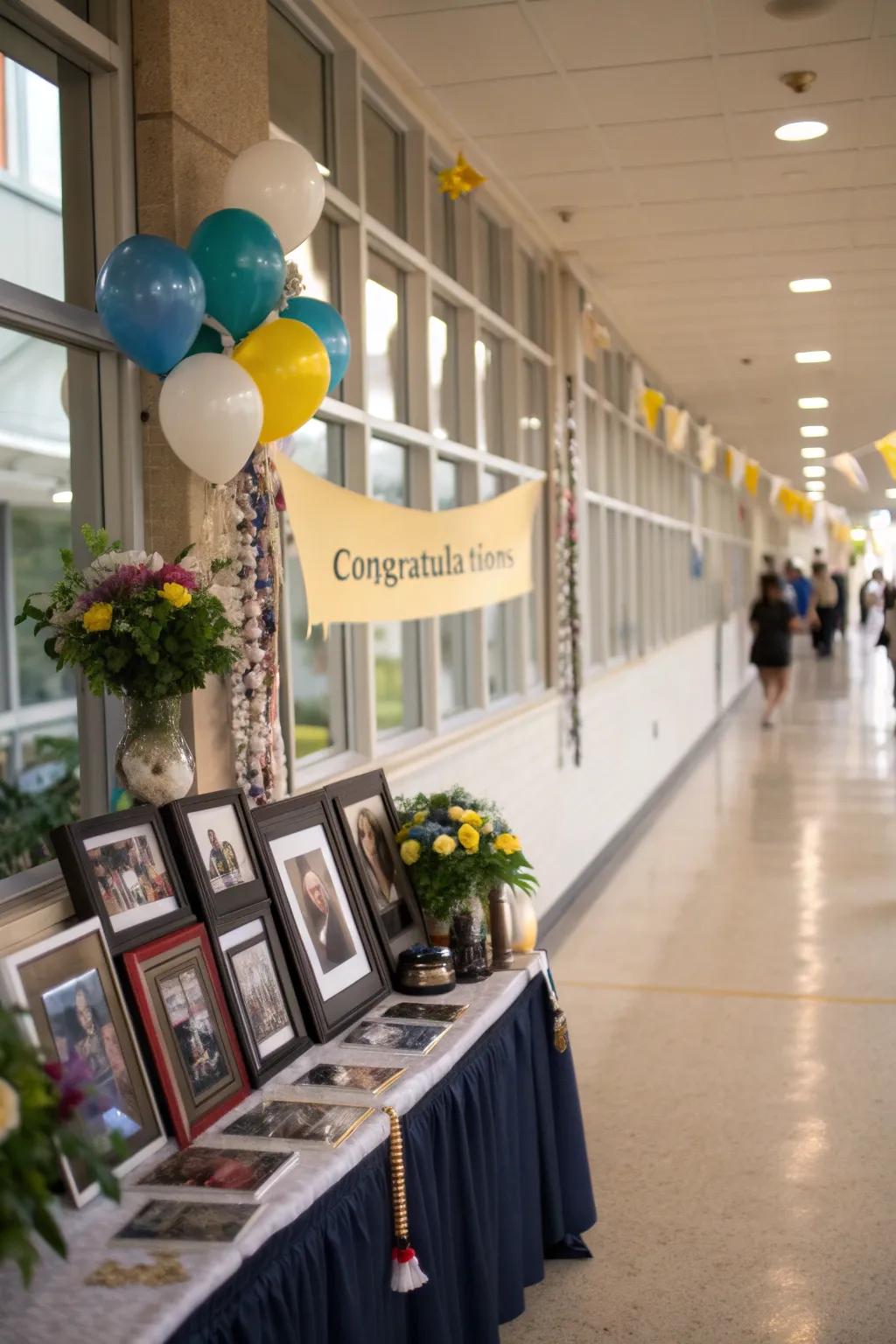 A memory lane walkway sets the scene for nostalgia and celebration.