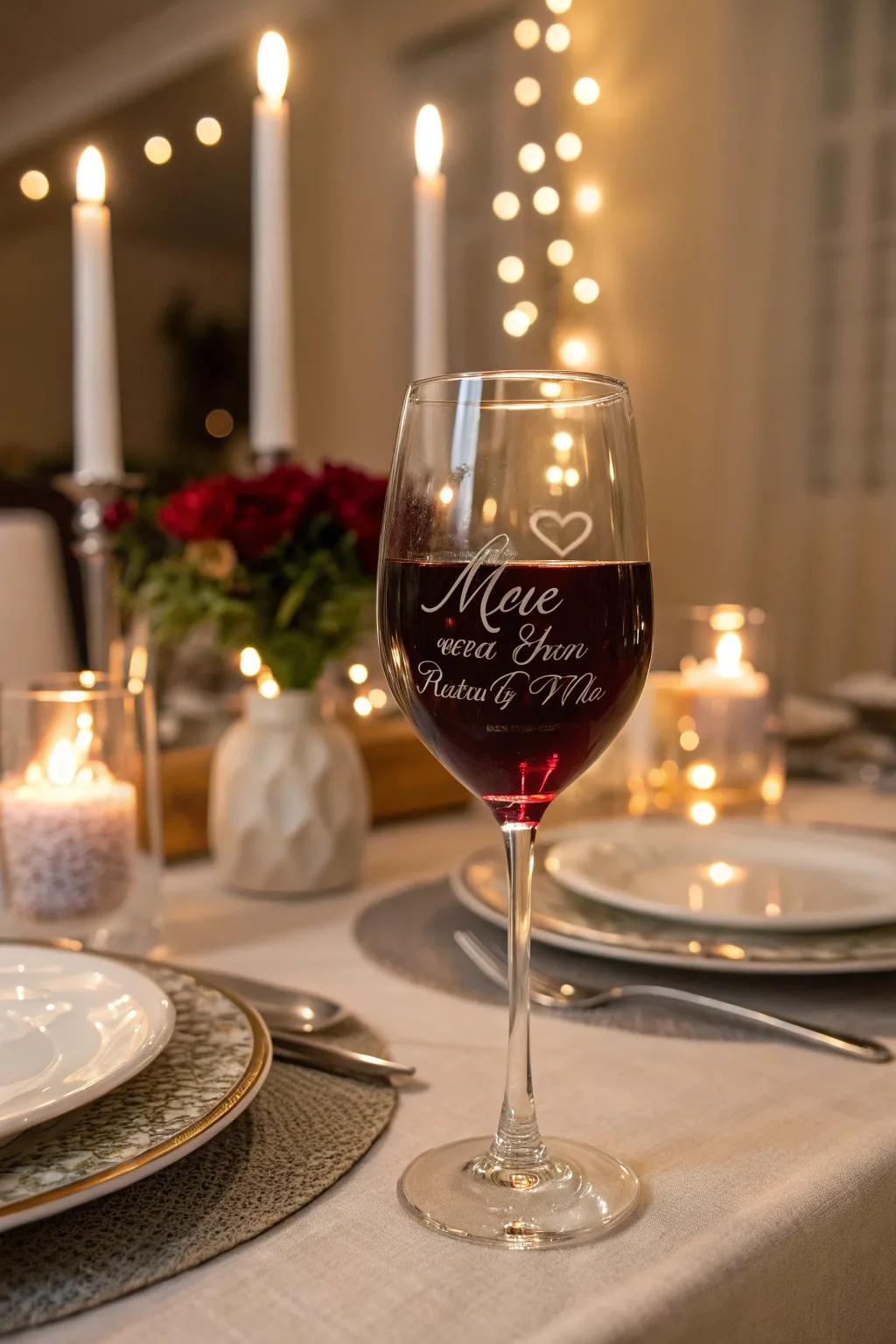 Engraved memories make your wine glass a cherished keepsake.