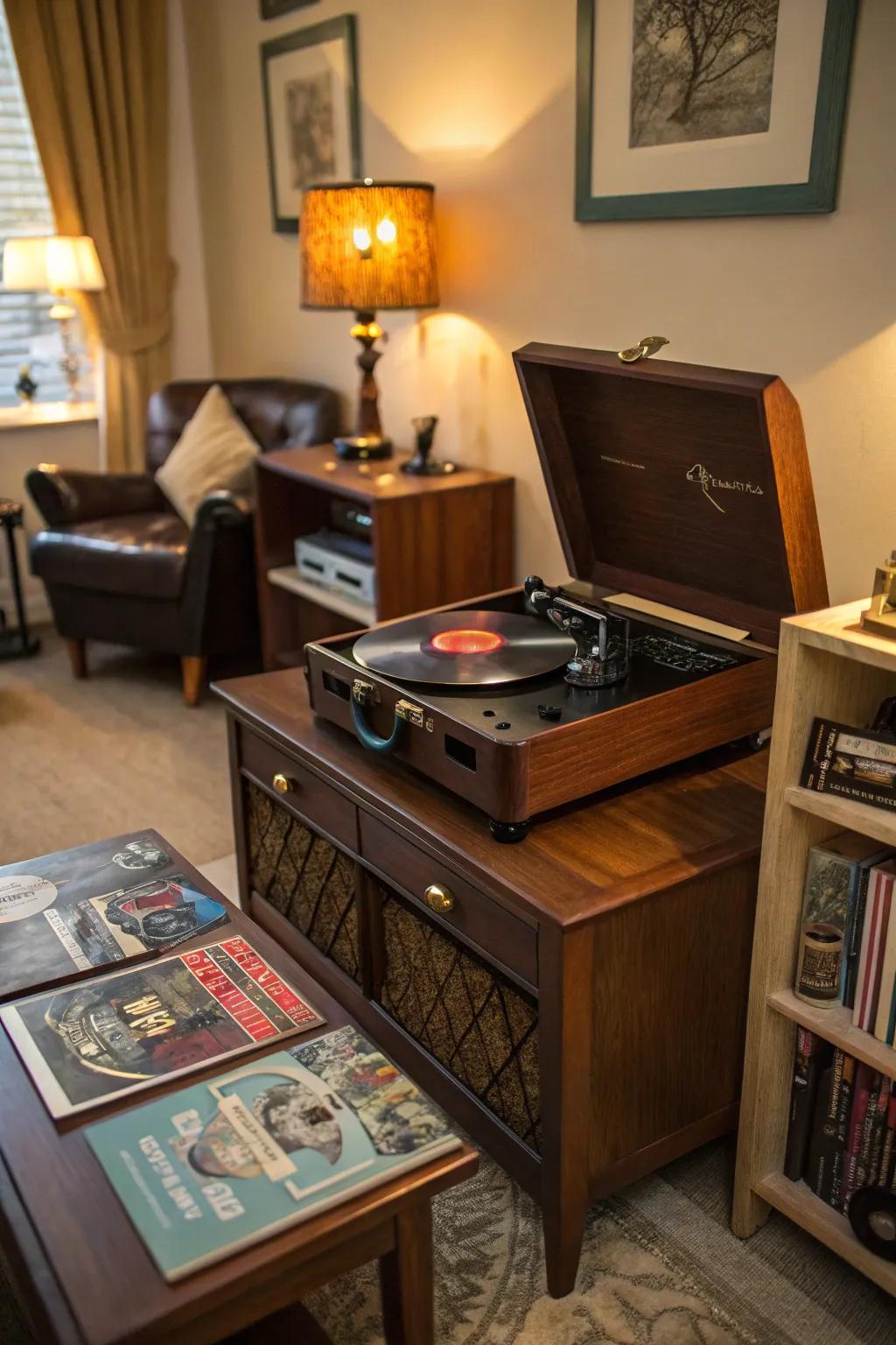 Let big band music fill the air and set the tone for a lively evening.