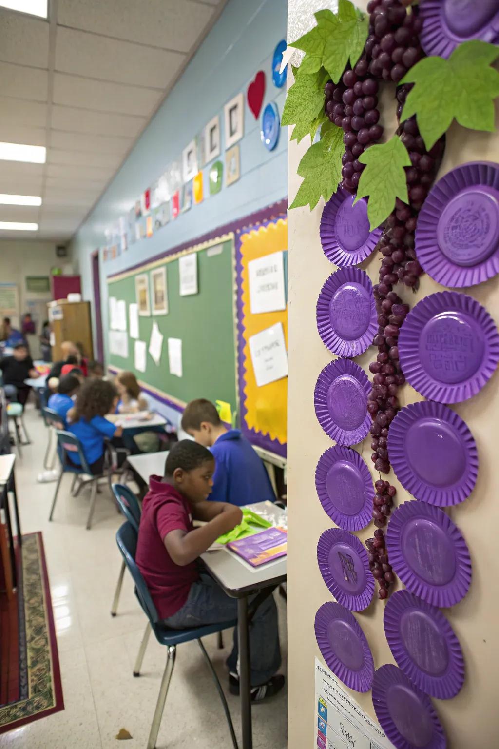 Grape-themed bulletin board that’s ripe for fun.