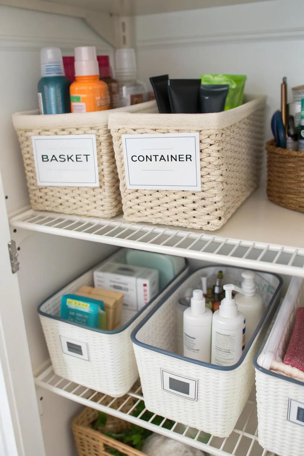 Labels make finding items a breeze.