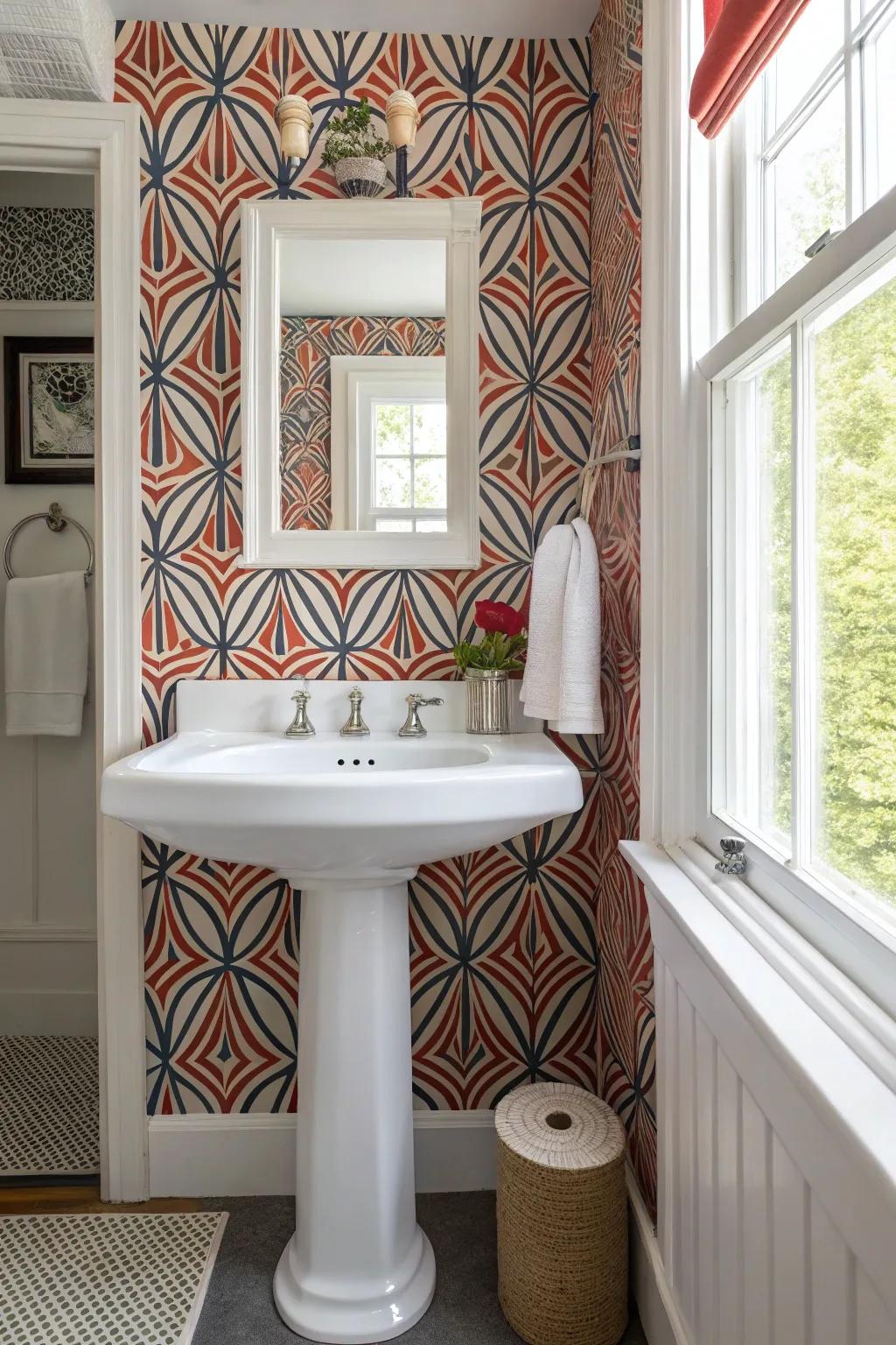 Make a statement with bold wallpaper designs.
