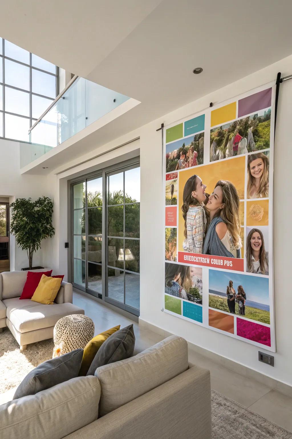 A colorful photo collage showcasing treasured memories between friends.
