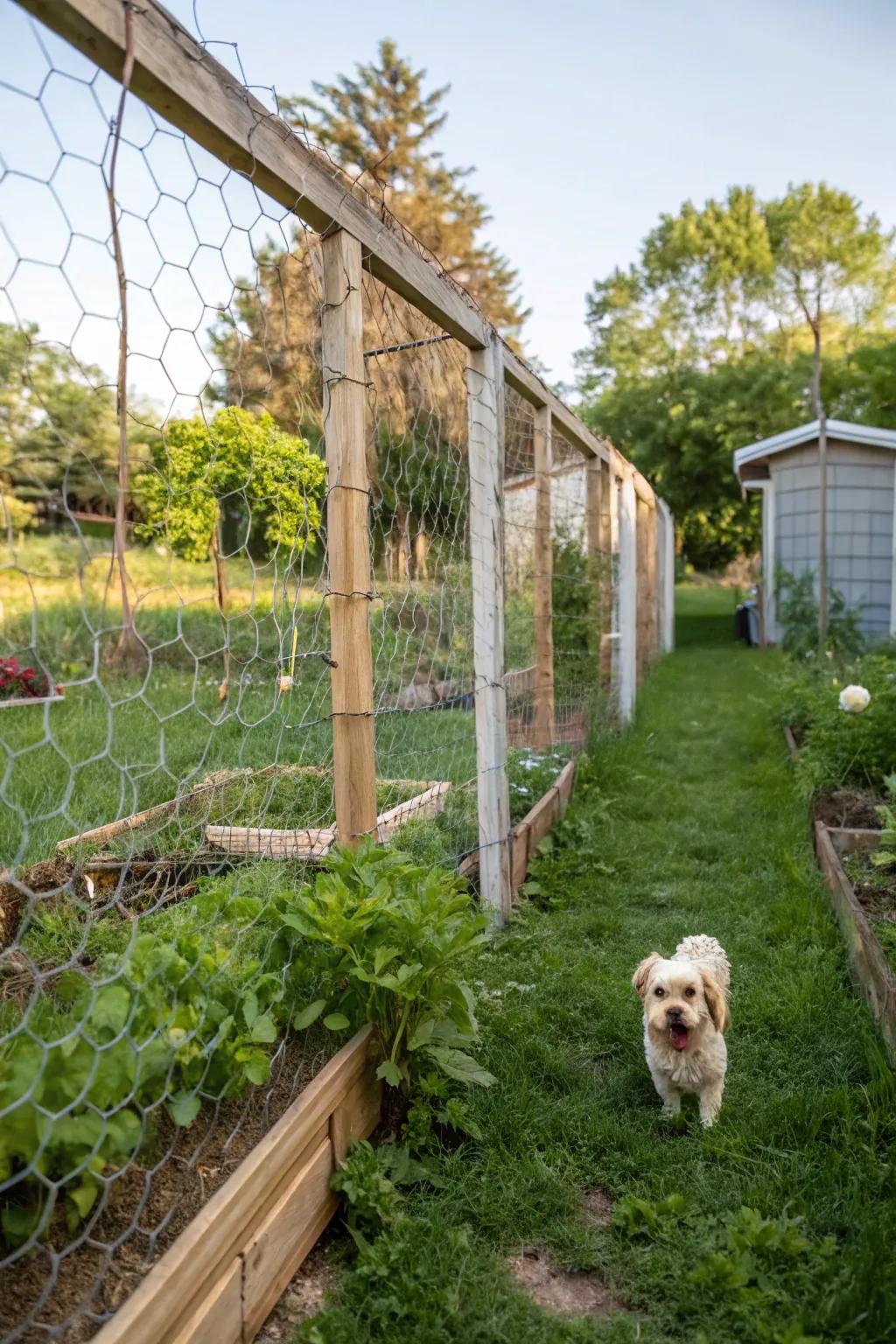 Chicken wire is a versatile and affordable temporary fencing solution.
