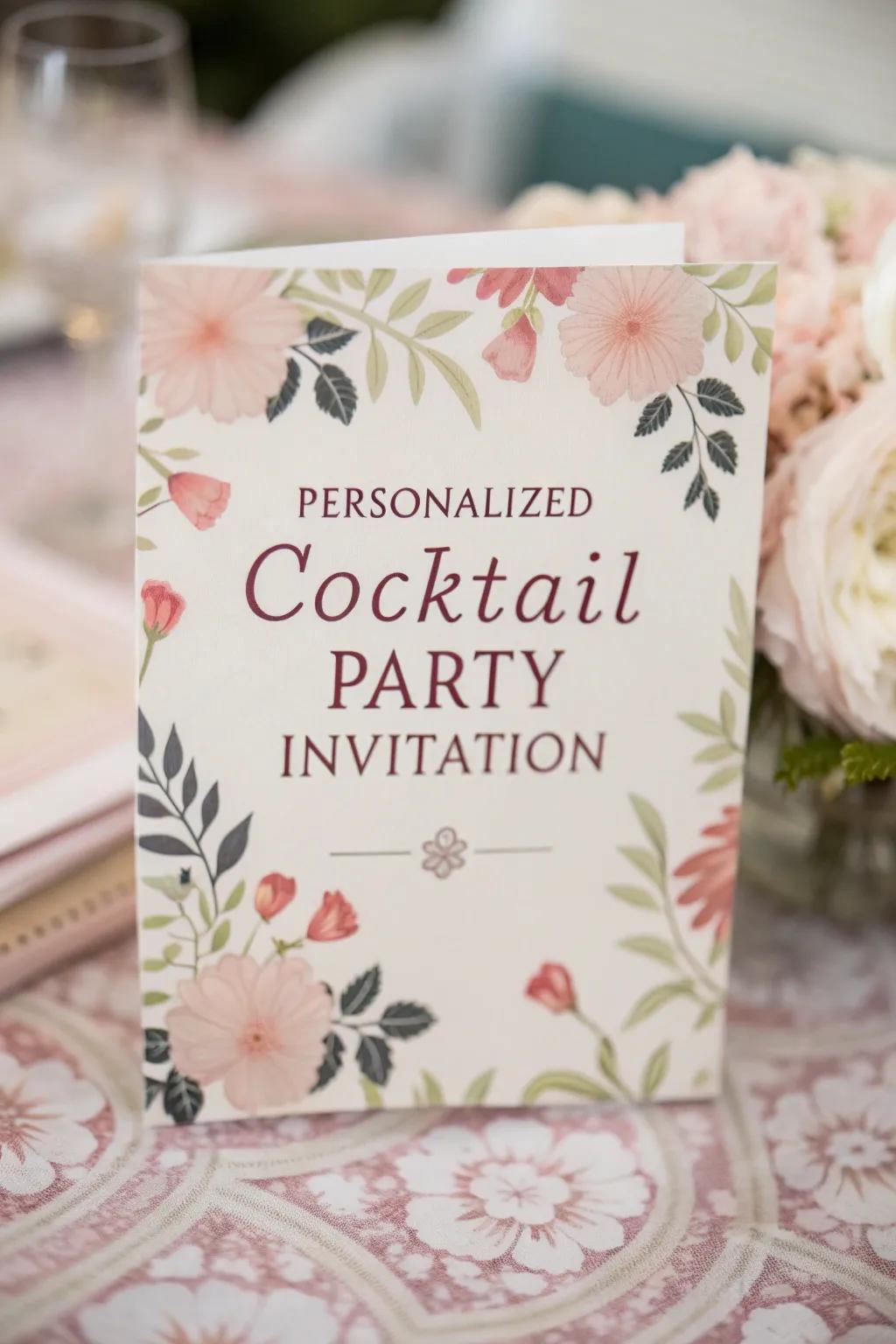 Make your guests feel special with personalized invitations.
