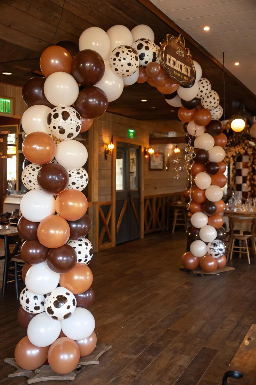 Make a grand entrance with a stunning balloon arch.