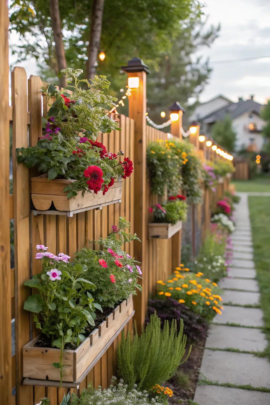 A vertical garden fence brings nature to new heights.