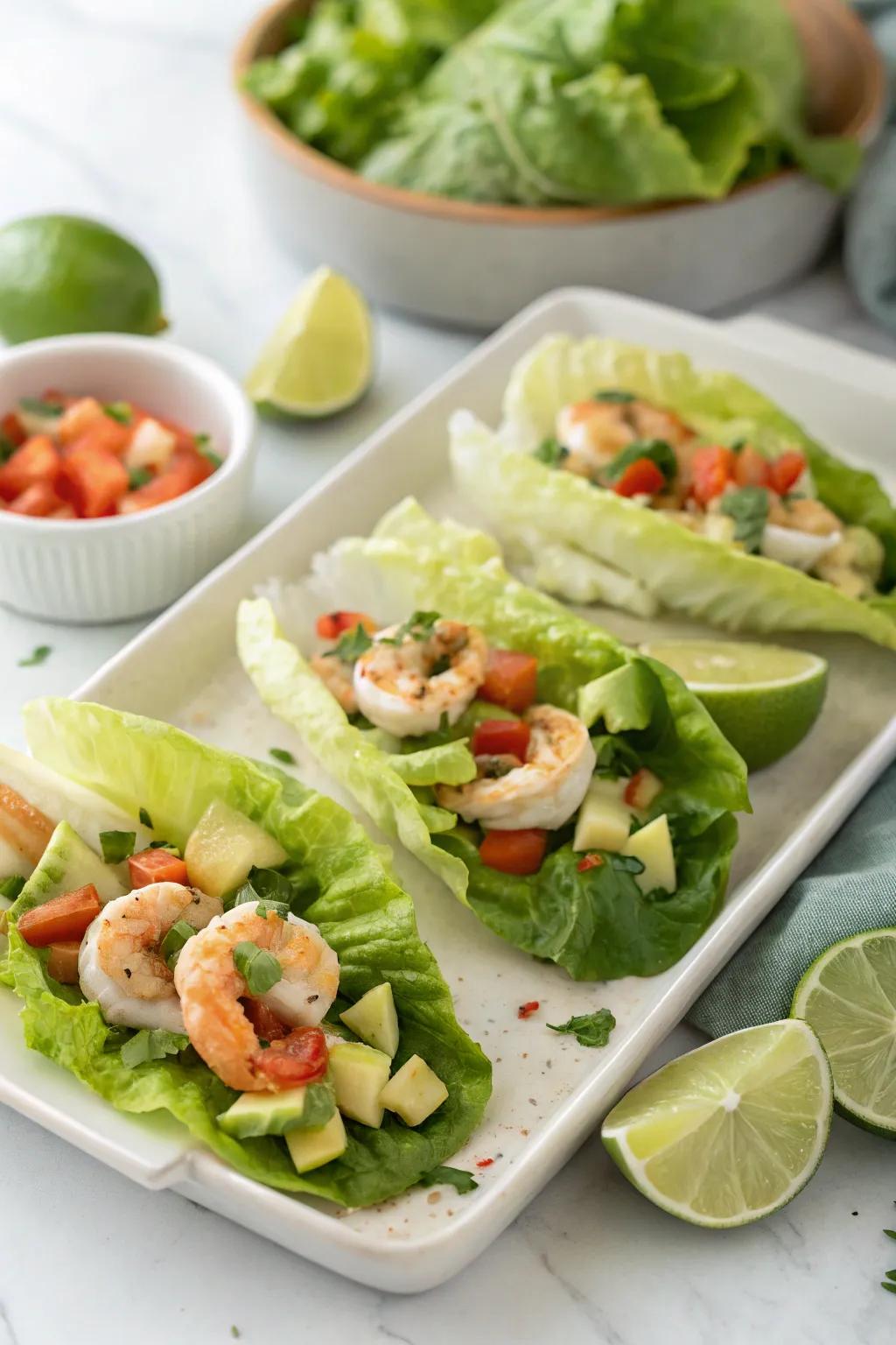 Light and refreshing, these shrimp and avocado lettuce wraps are perfect for summer.