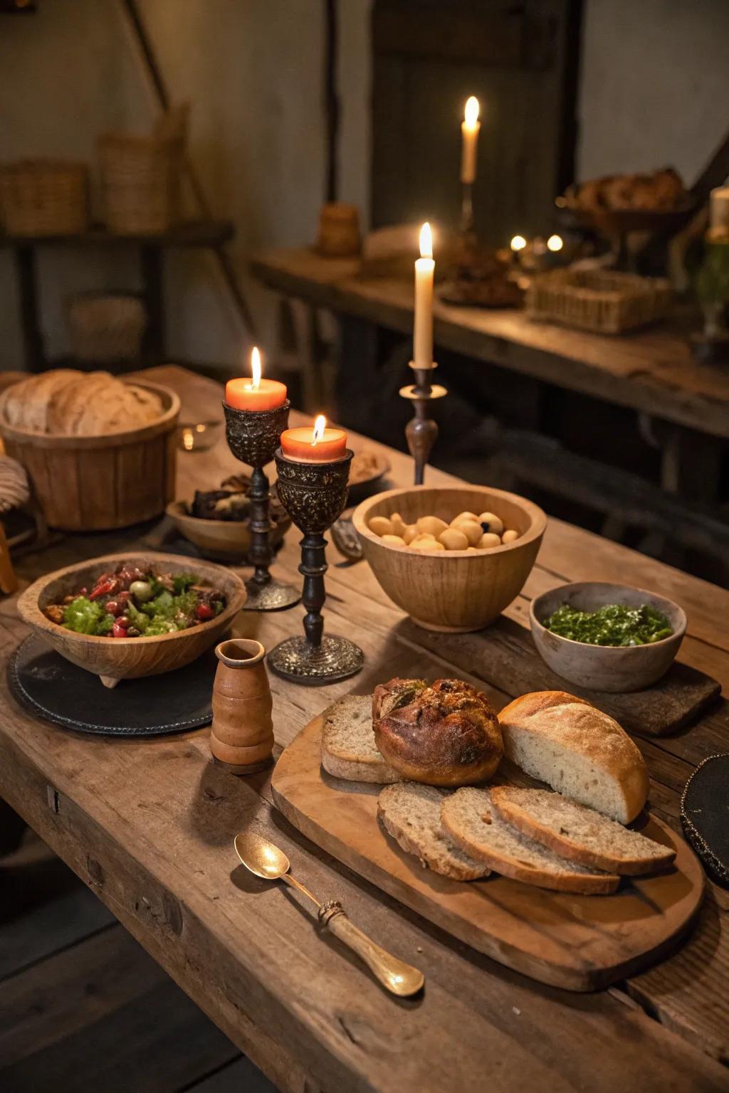 Dine like royalty with a medieval-themed feast.