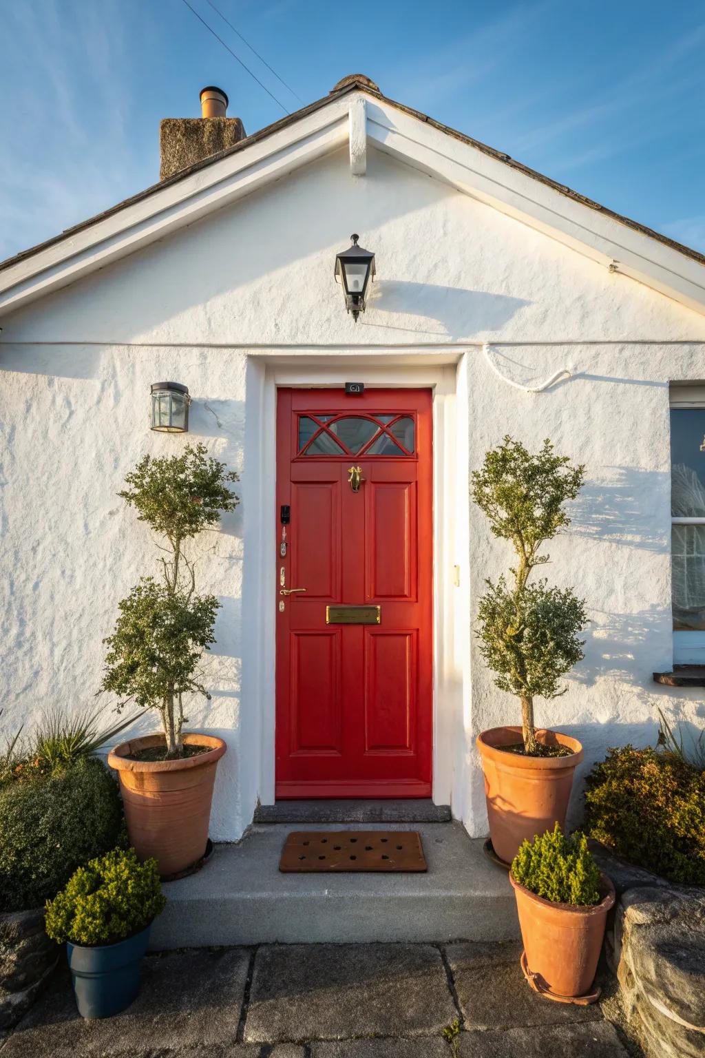 Make a striking statement with a front door that pops with color.