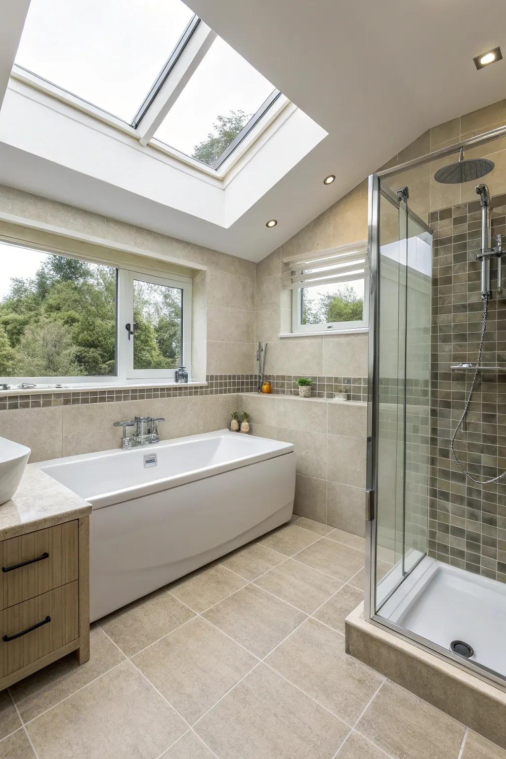 The perfect blend of convenience and luxury in a family bathroom.