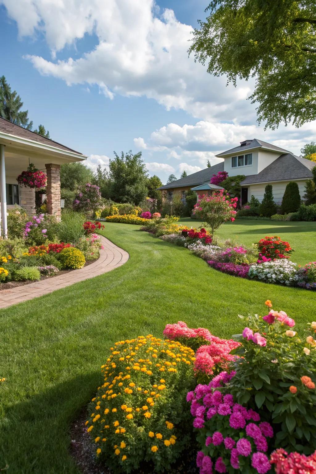 A garden oasis enhances the beauty of your home.