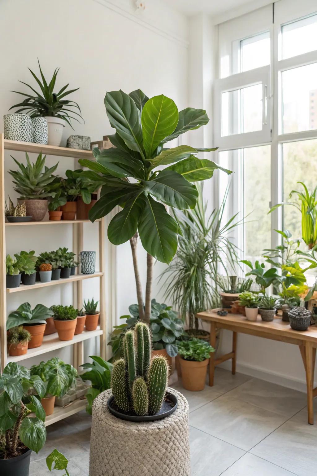 Houseplants bring texture and life to any interior.