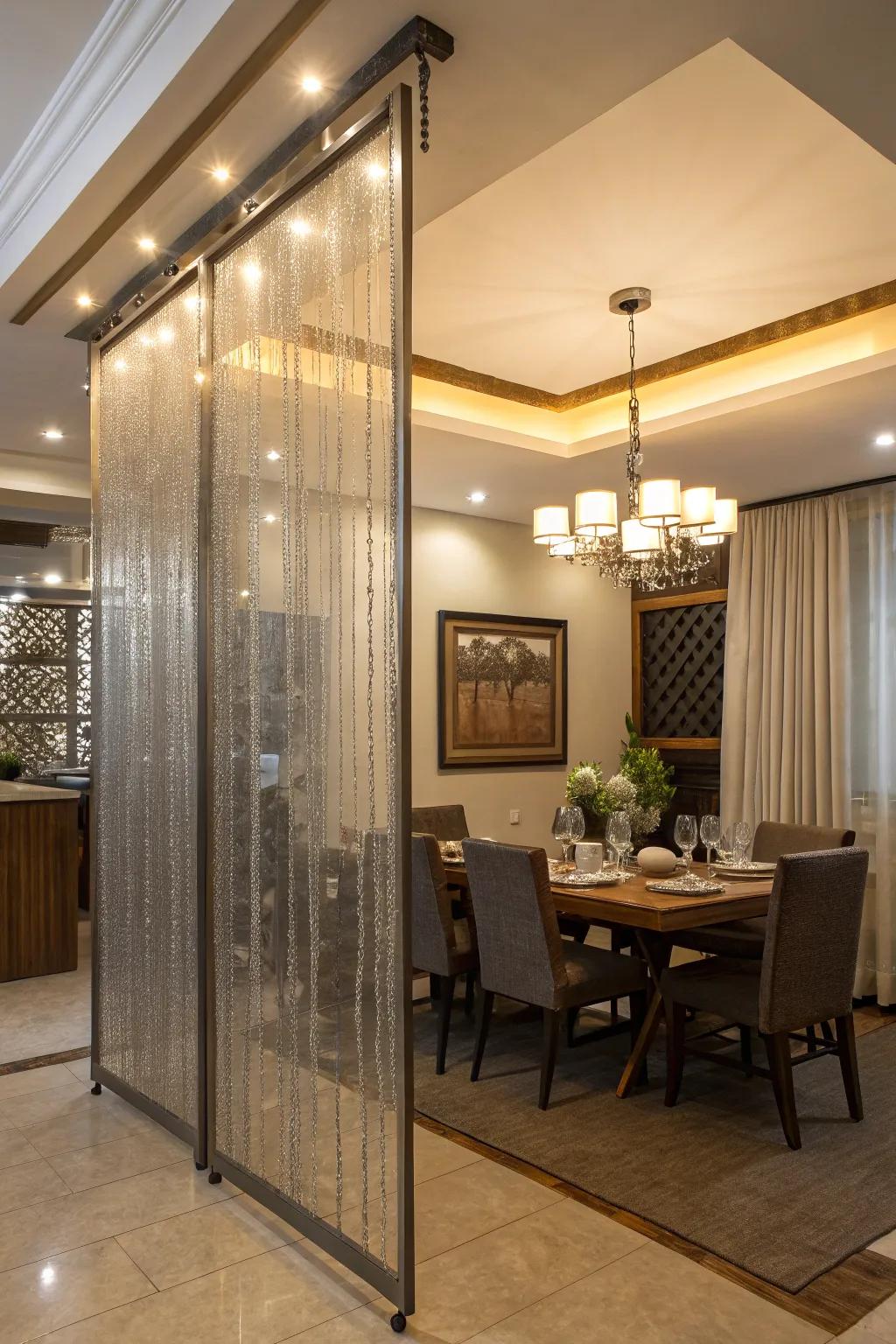 Metallic screens bring a touch of glamour.