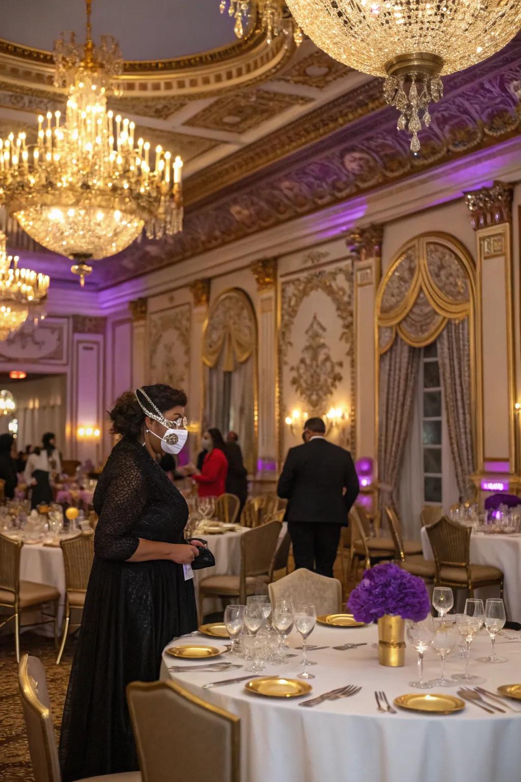 Host an elegant Masquerade Ball for a mysterious holiday party.