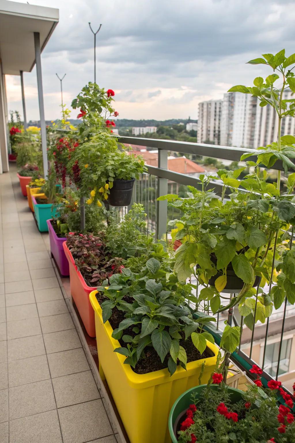 Containers bring versatility and flexibility to urban gardening.