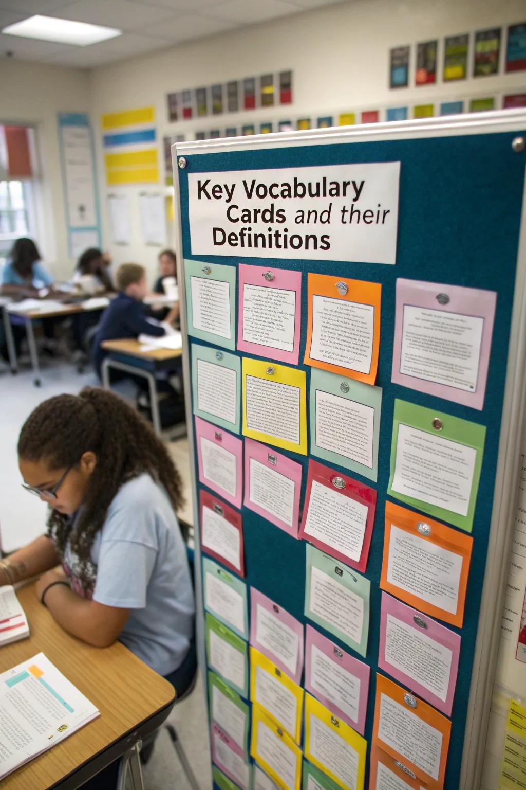 A vocabulary wall that boosts language learning and comprehension.