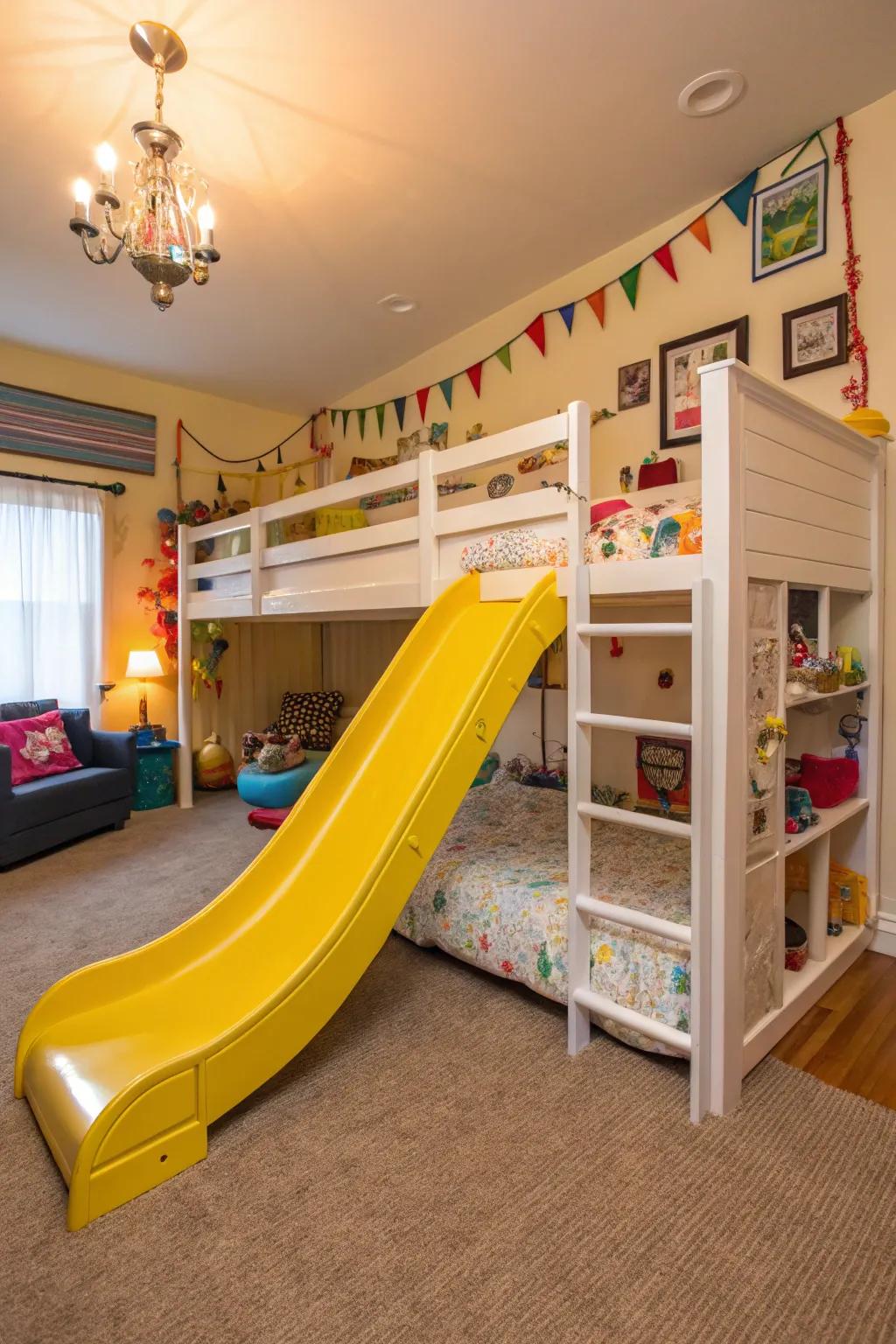 Slides add a dynamic element to any indoor play space.