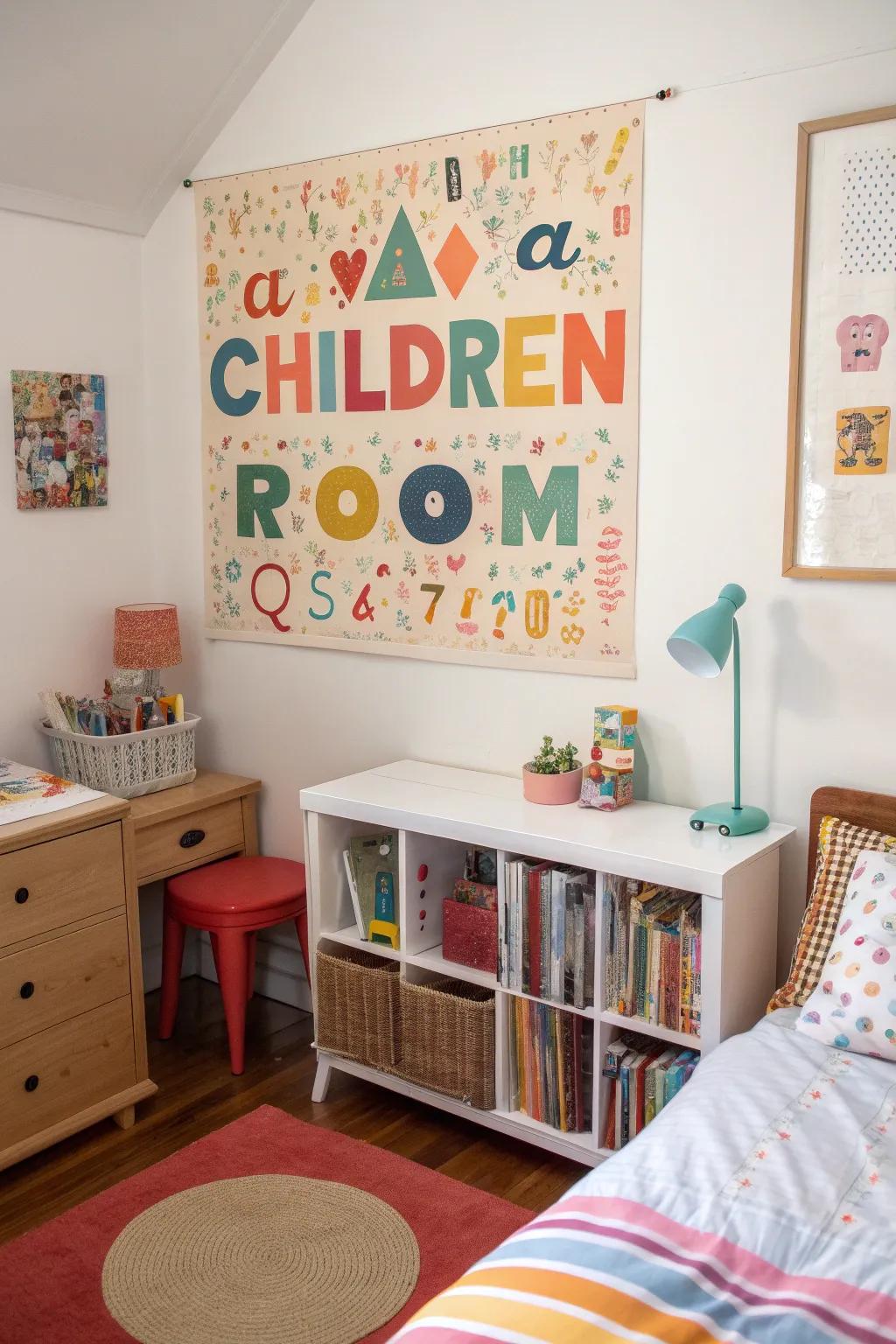 Alphabet posters bring educational charm to any room.