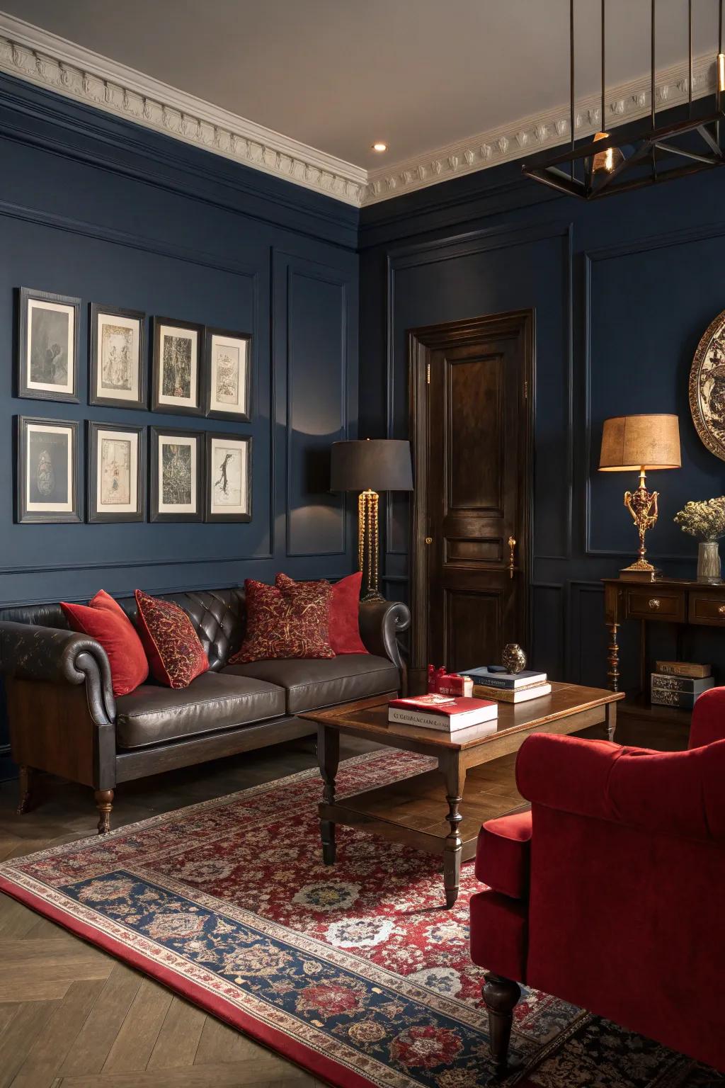 A dark color palette sets the stage for a sophisticated speakeasy vibe.