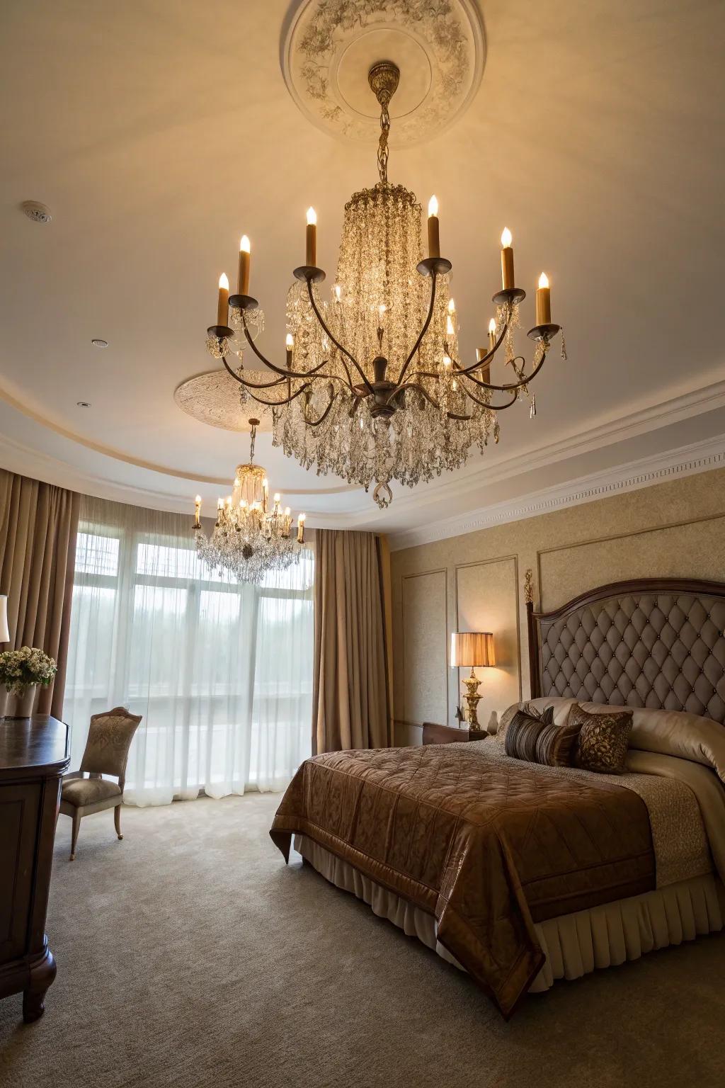 Lighting fixtures can elevate the elegance of a room.