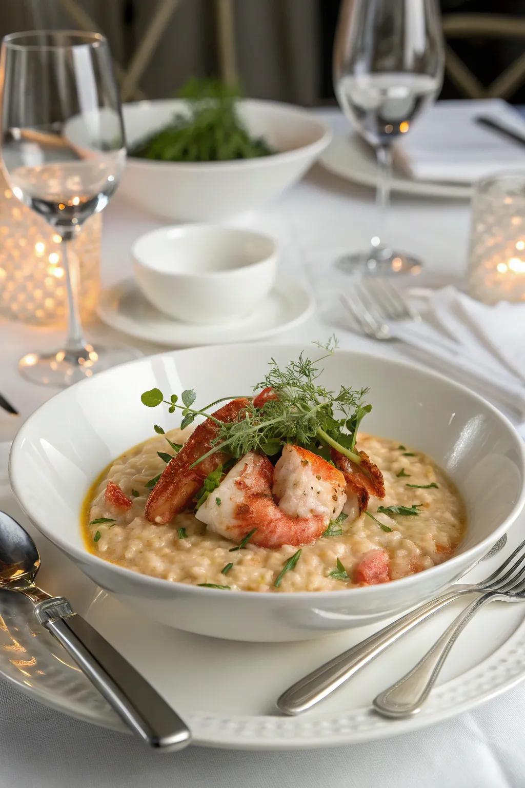 Indulge in the richness of lobster risotto this Thanksgiving.