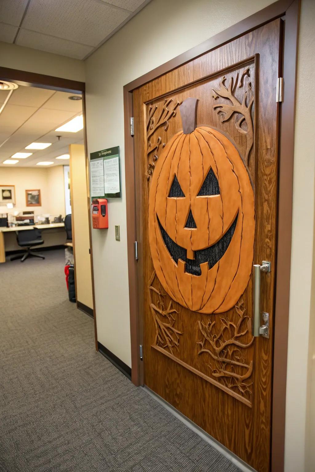 Bring the pumpkin patch to your office with this design.