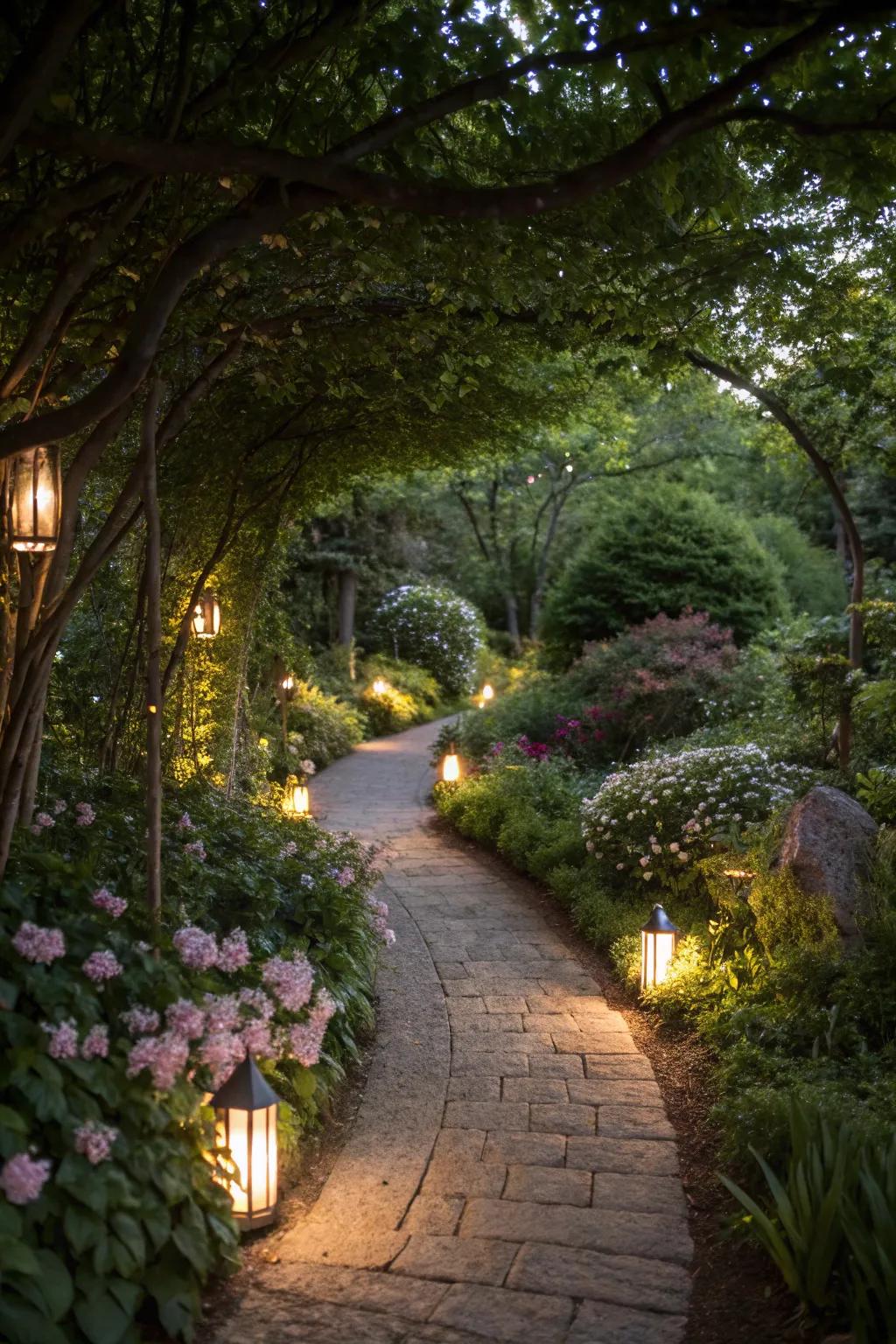 Solar path lights provide an eco-friendly way to light up your walkways.