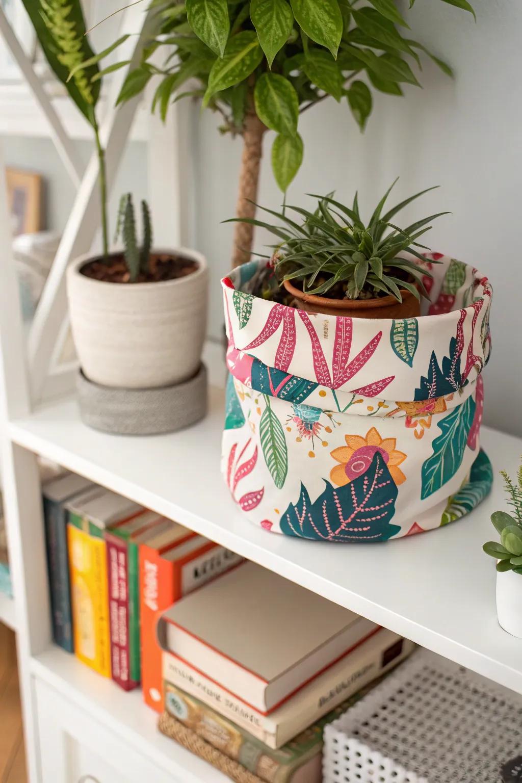 Fabric wraps bring a splash of color to your home.