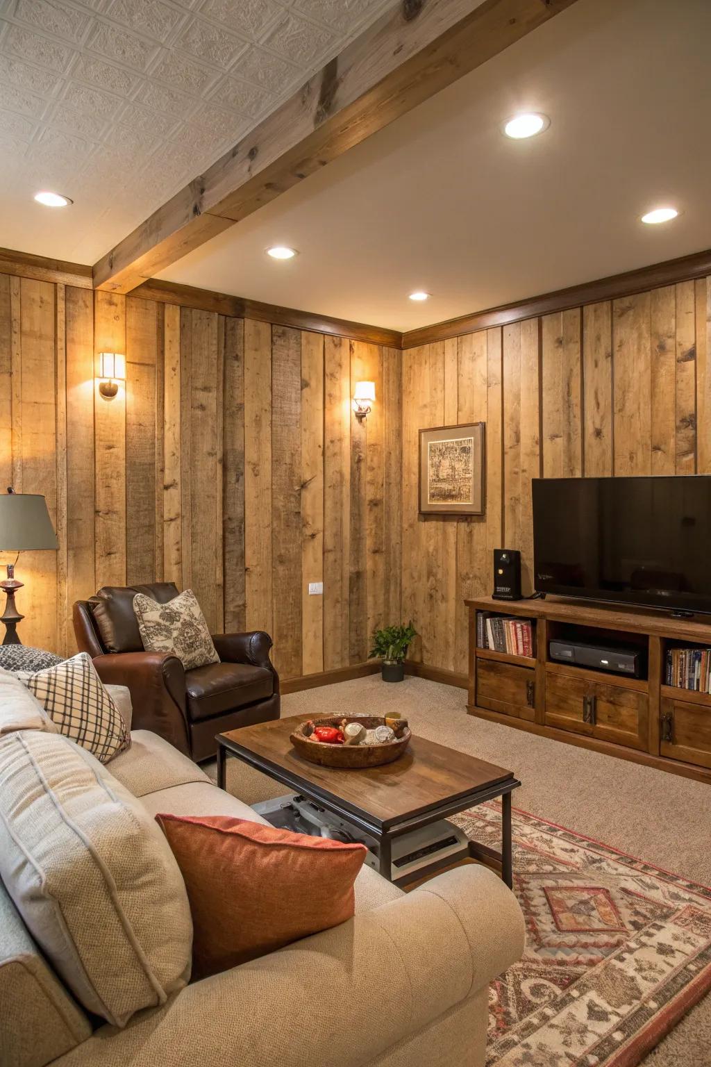 Create a cozy atmosphere with removable wall panels.