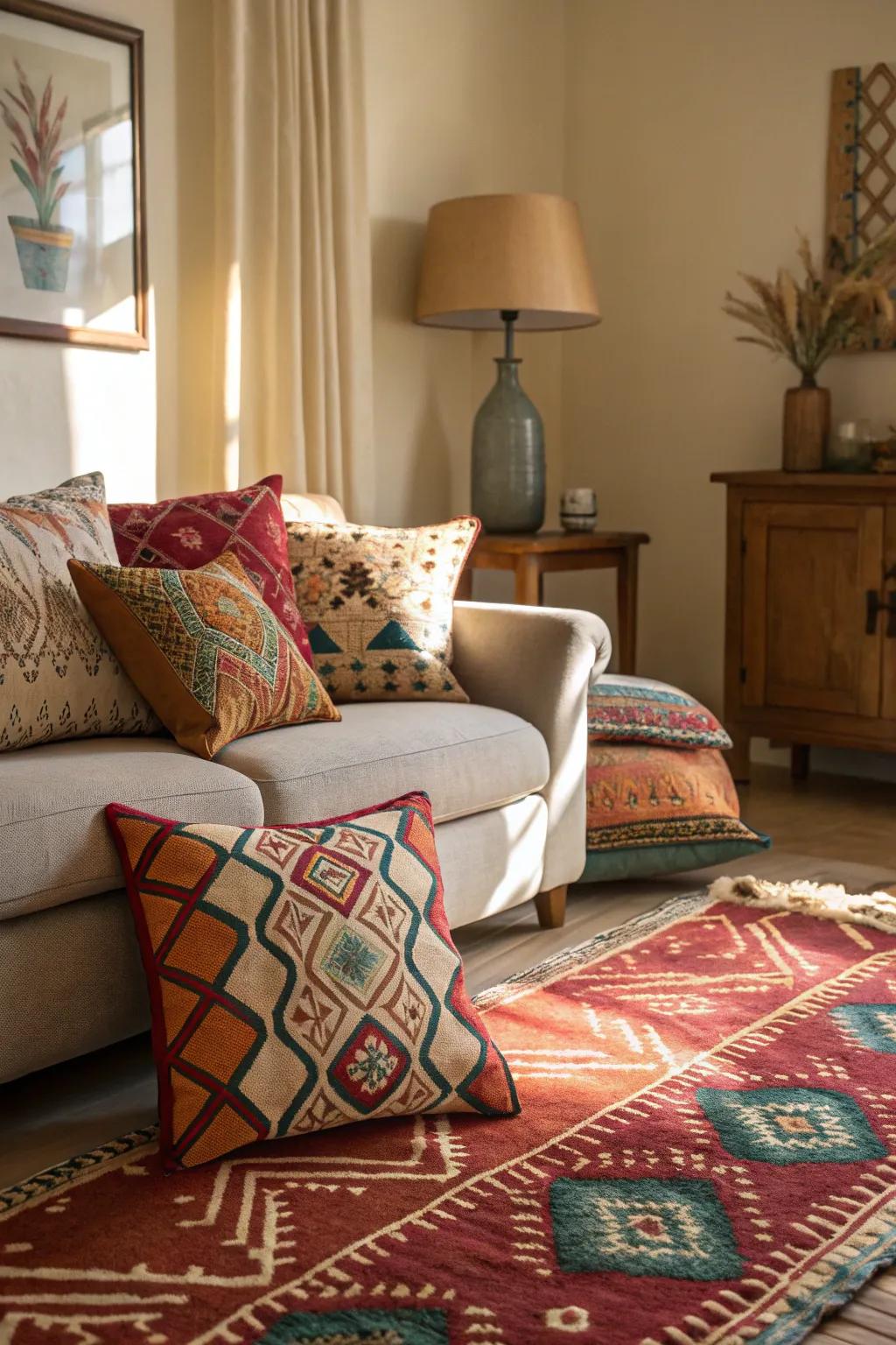 Textiles are an easy way to restyle your space.