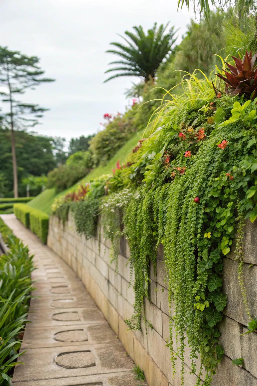 A living wall breathes life into your garden and offers stunning visual interest.