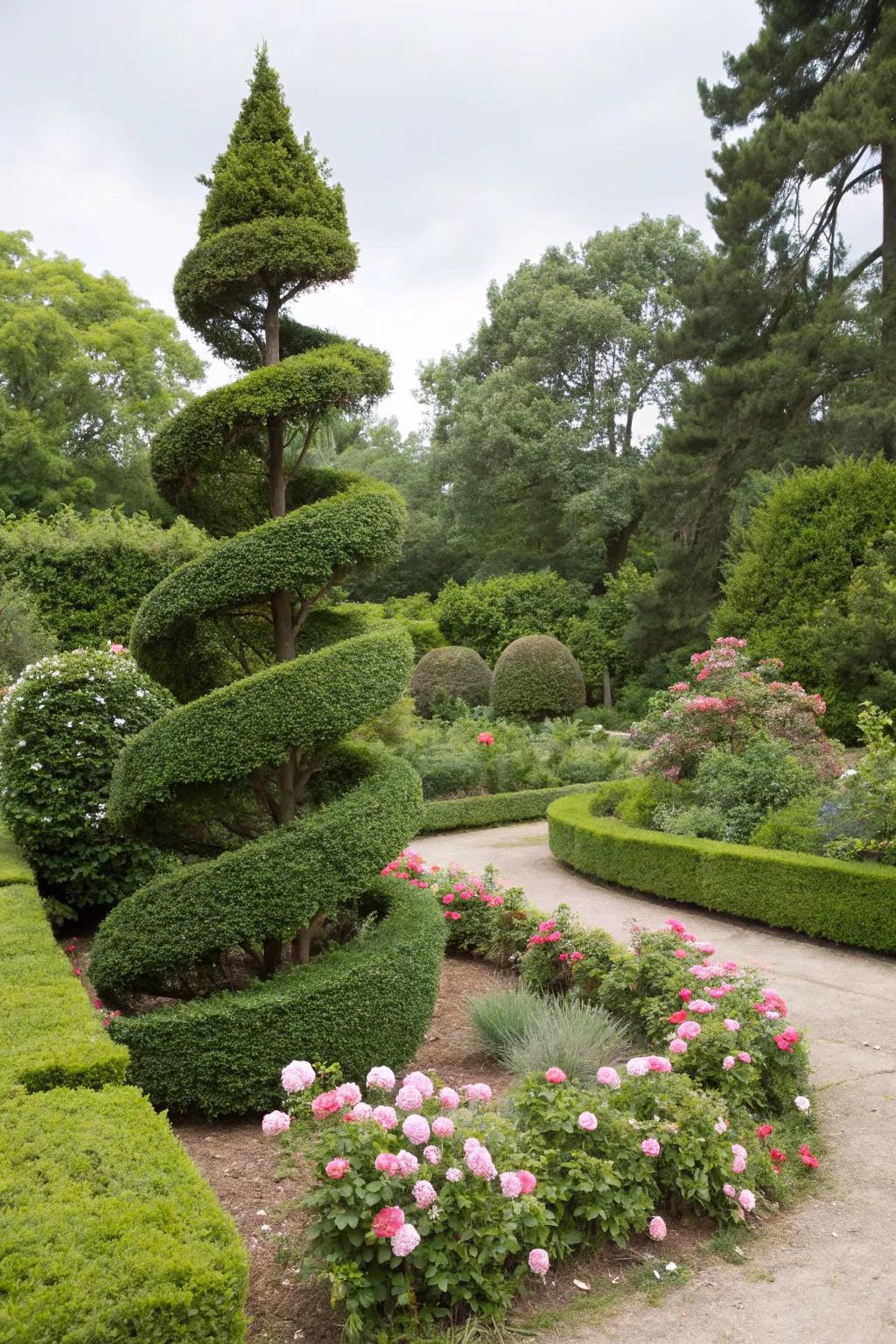 Turn your Thuja into a living sculpture with creative topiary designs.