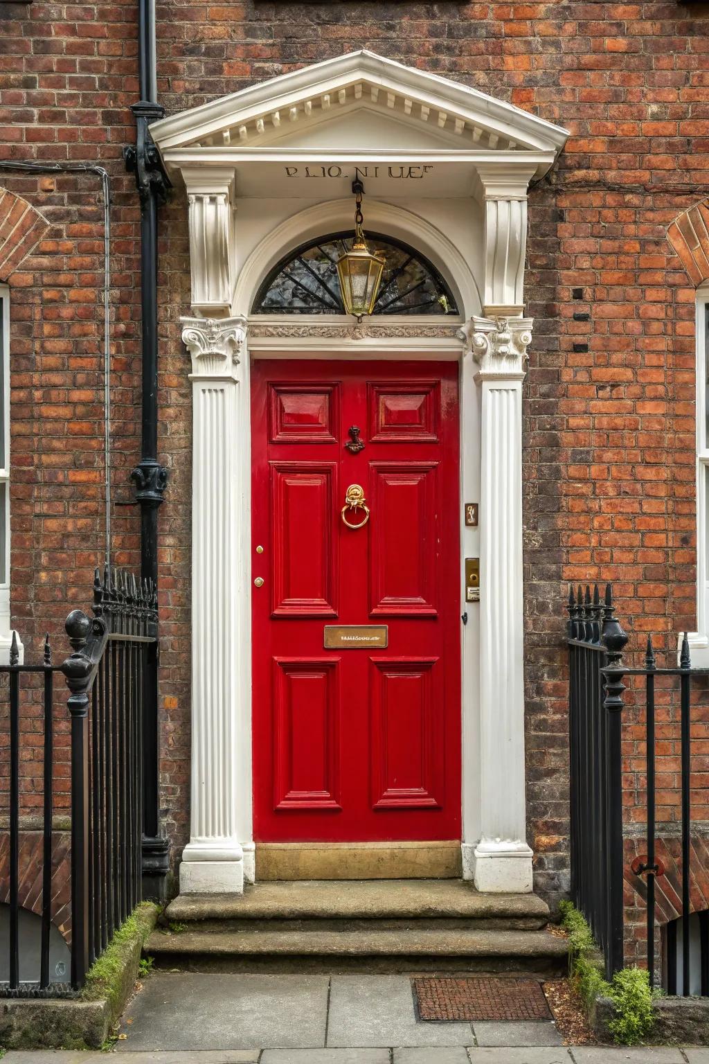 Rich, warm colors create an inviting entrance with a traditional flair.