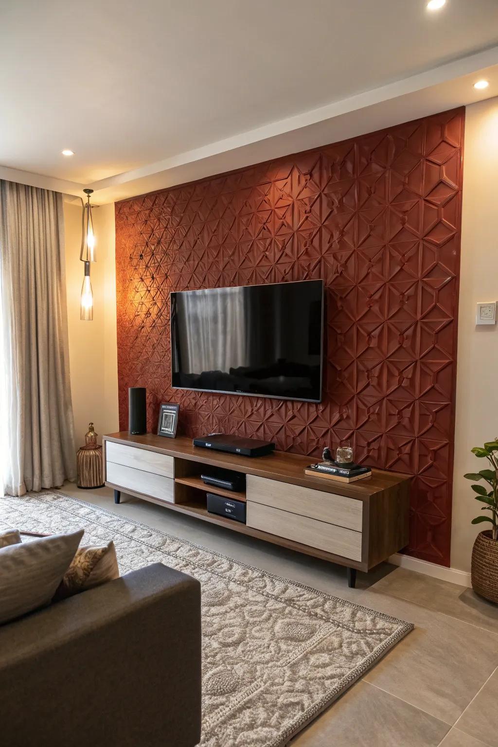 An accent wall can transform your TV into a stylish focal point.