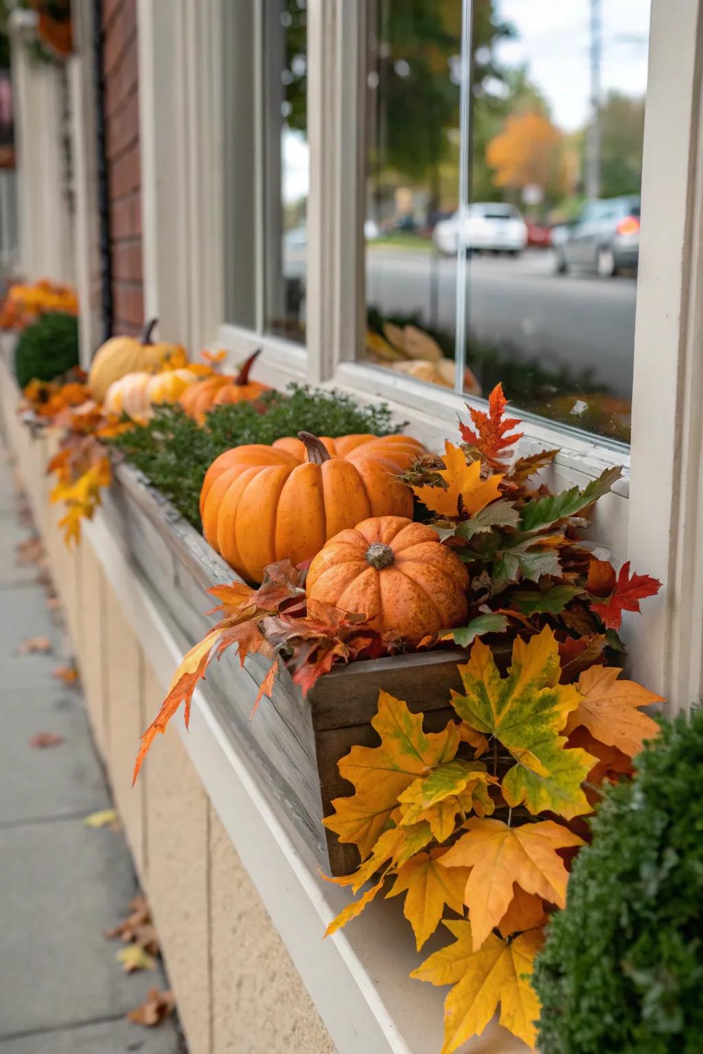 Seasonal sculptures add a whimsical touch to your window box