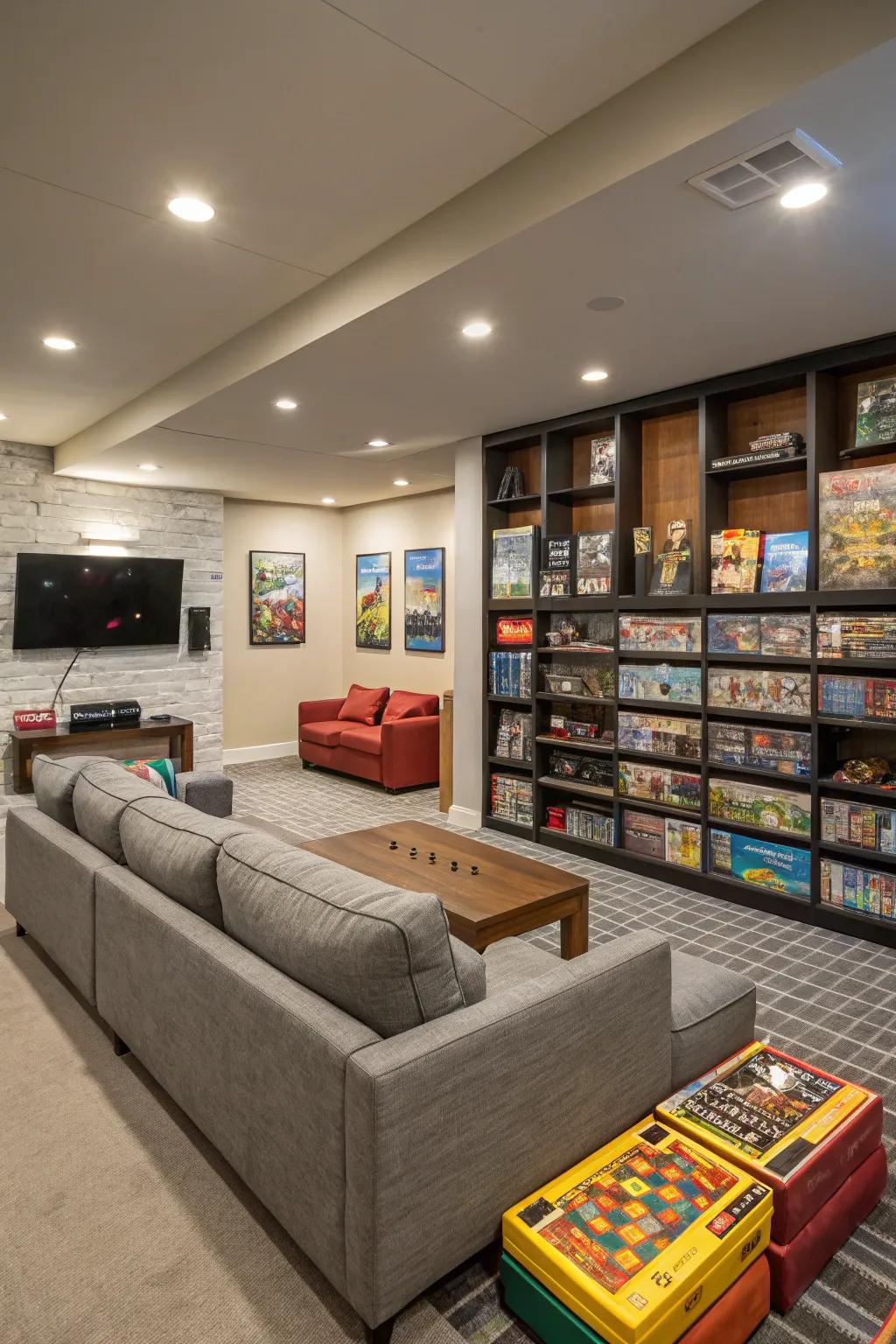 Creating zones for different activities can optimize space usage in your game room.