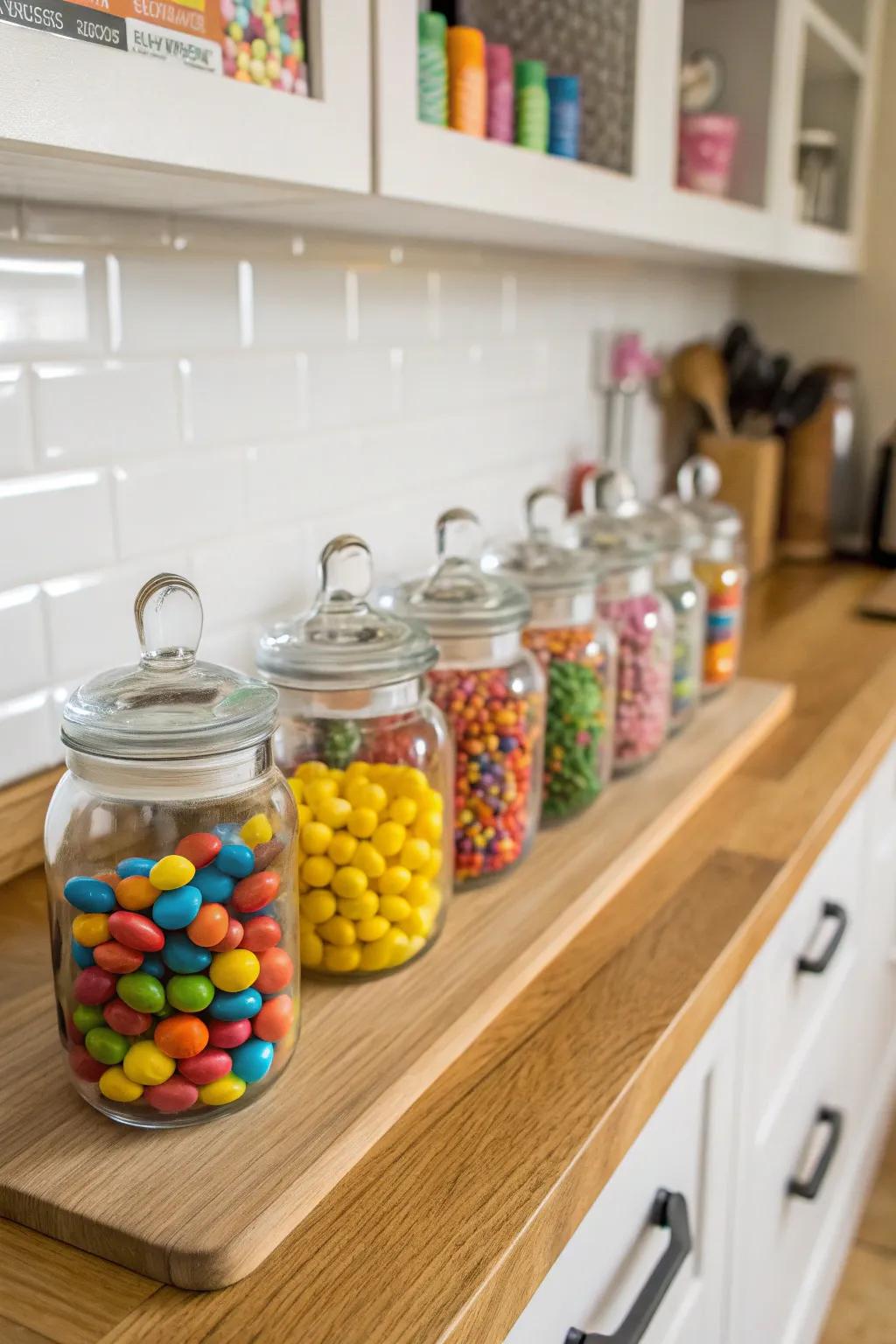 Sweet treats in charming jars for your guests.