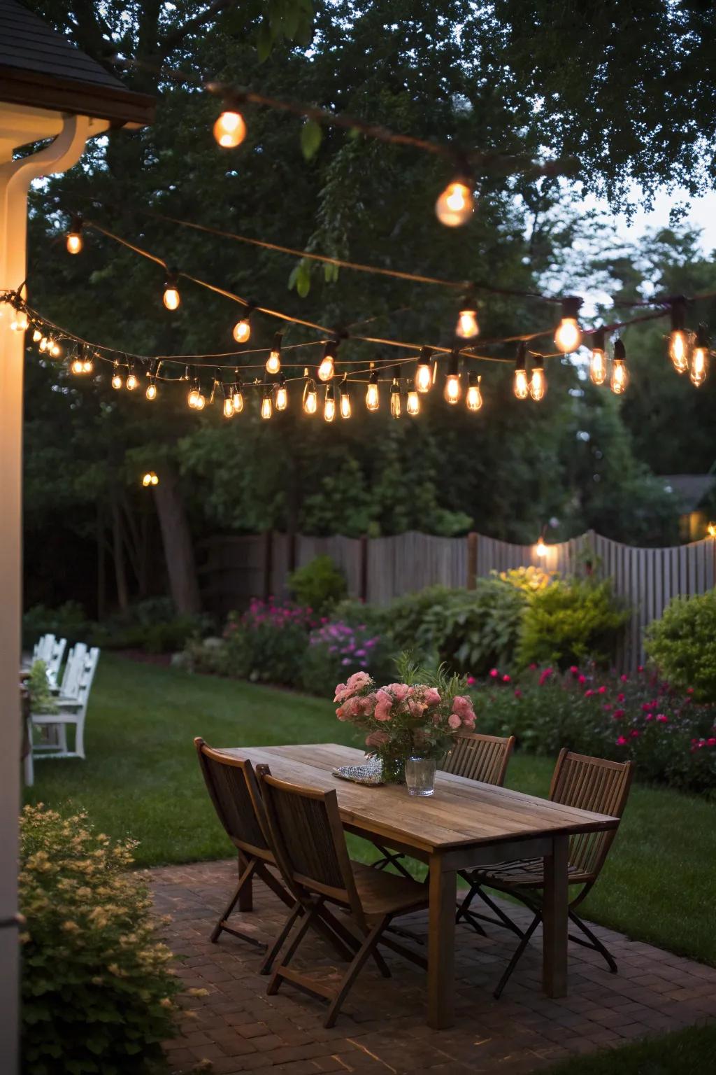 String lights can turn your backyard into a magical retreat.