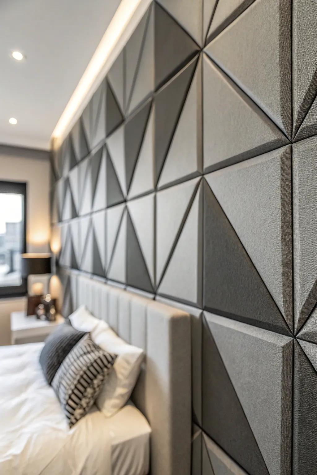 Add a contemporary touch with geometric panels.