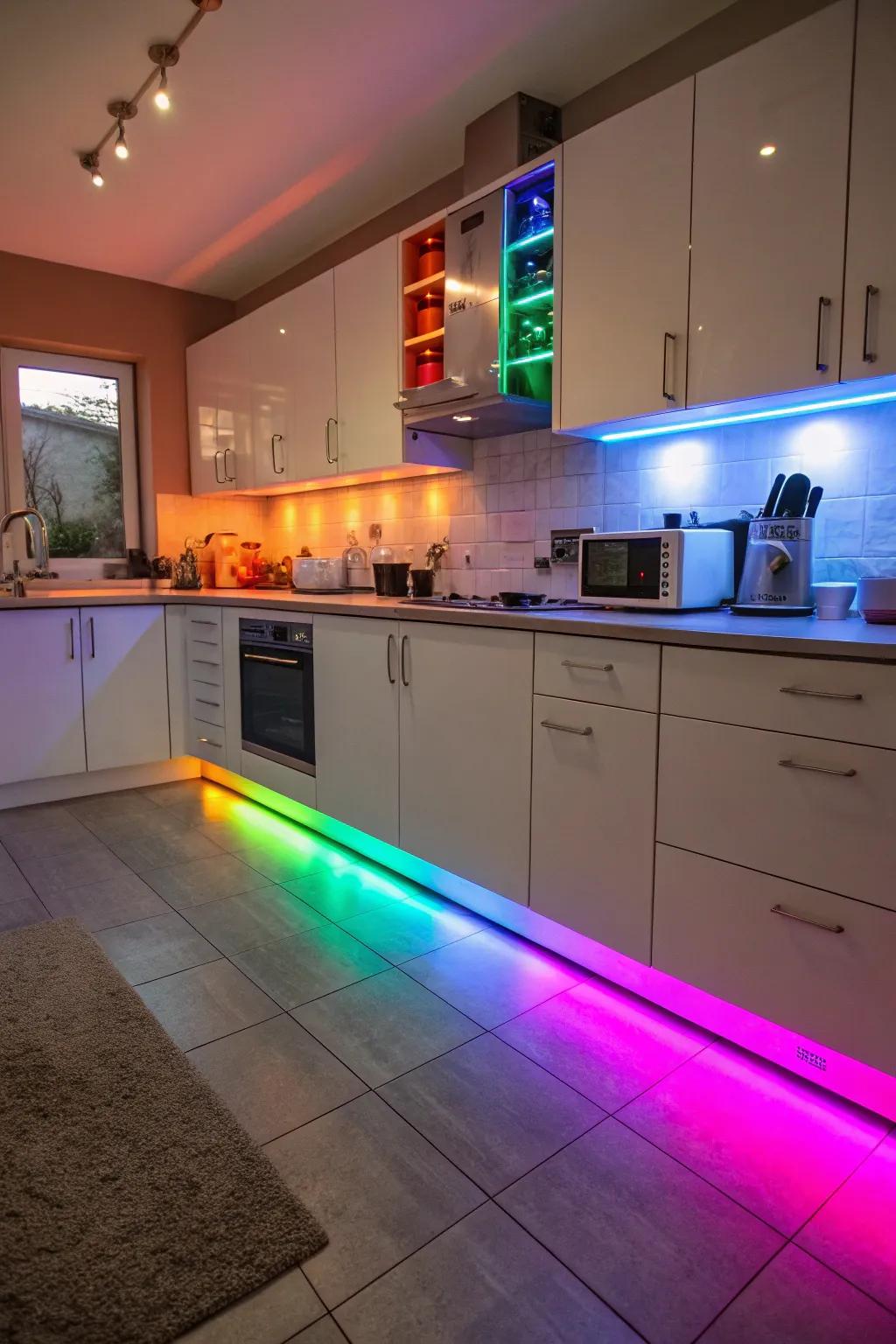 Colorful LEDs add a modern twist to any party.